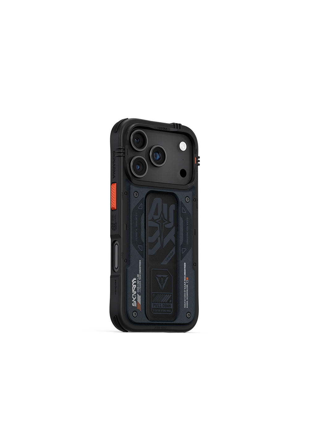 Apple iPhone 17 Pro Kılıf Desenli Airbag Tasarımlı Standlı Skinarma Aegis Kapak