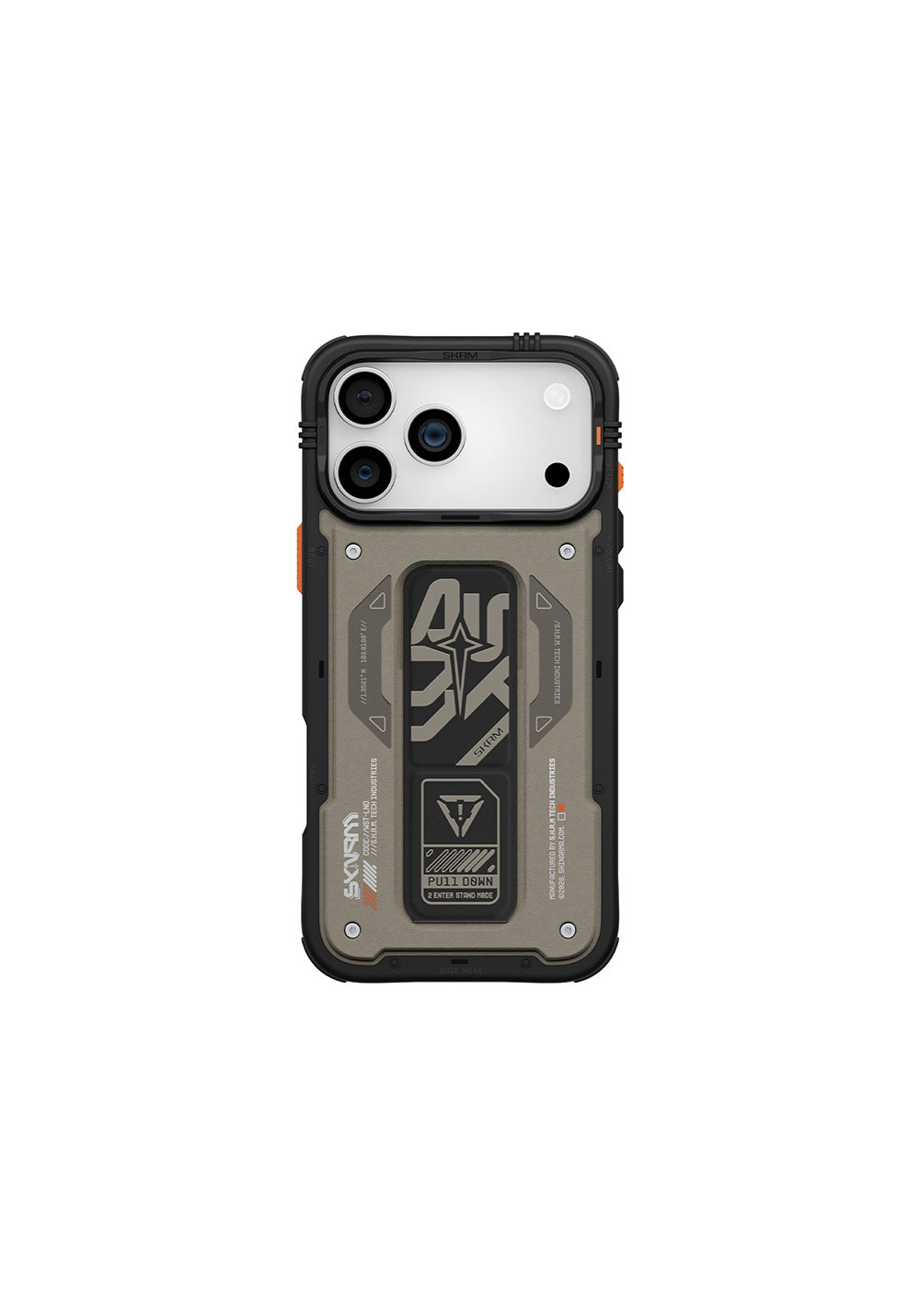 Apple iPhone 17 Pro Max Kılıf Desenli Airbag Tasarımlı Standlı Skinarma Aegis Kapak