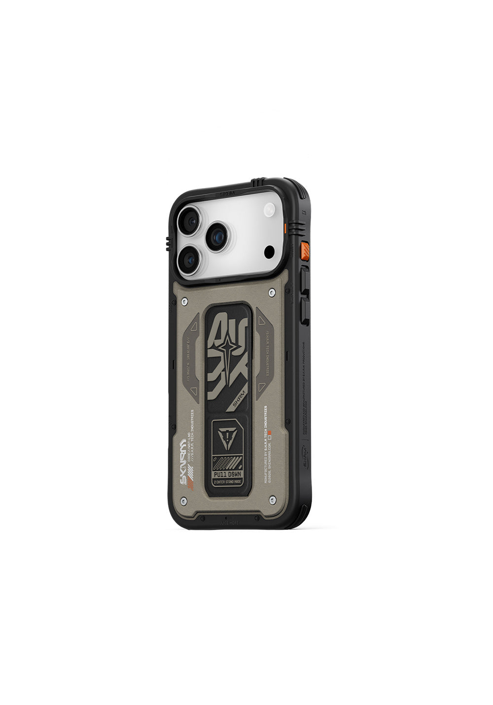 Apple iPhone 17 Pro Max Kılıf Desenli Airbag Tasarımlı Standlı Skinarma Aegis Kapak