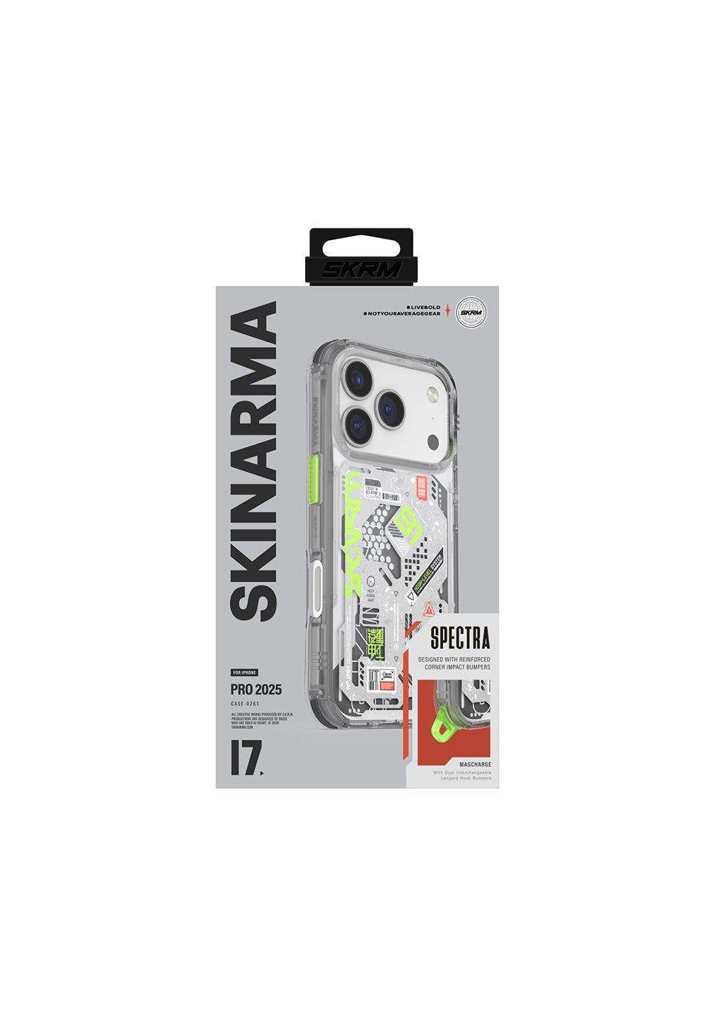 Apple iPhone 17 Pro Kılıf Desenli Airbag Tasarımlı Skinarma Spectra Kapak