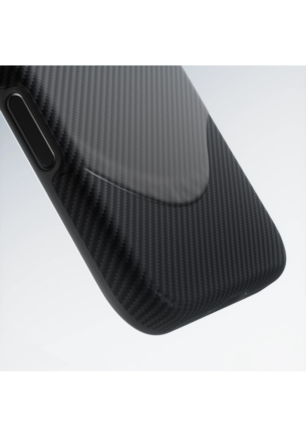 Apple iPhone 17 Pro Max Kılıf Manyetik Şarj Uyumlu 1500D Aramid Karbon Fiber Pitaka Military-Grade Classic Serisi Black-Grey Twill Kapak