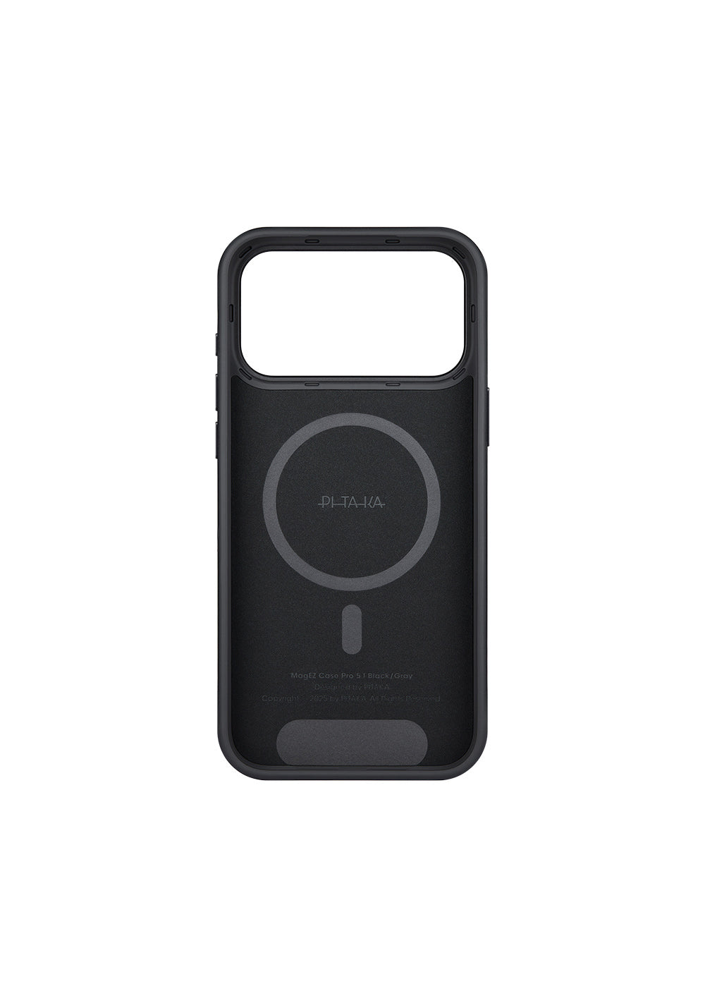 Apple iPhone 17 Pro Max Kılıf Manyetik Şarj Uyumlu 1500D Aramid Karbon Fiber Pitaka Military-Grade Classic Serisi Black-Grey Twill Kapak
