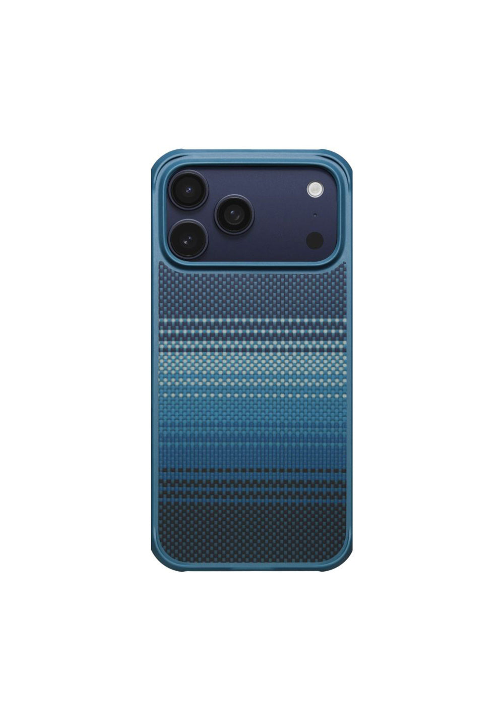 Apple iPhone 17 Pro Max Kılıf Manyetik Şarj Uyumlu Pitaka Tactile Woven Sunset-Moonrise Aramid Pro Guard Serisi Karbon Kapak