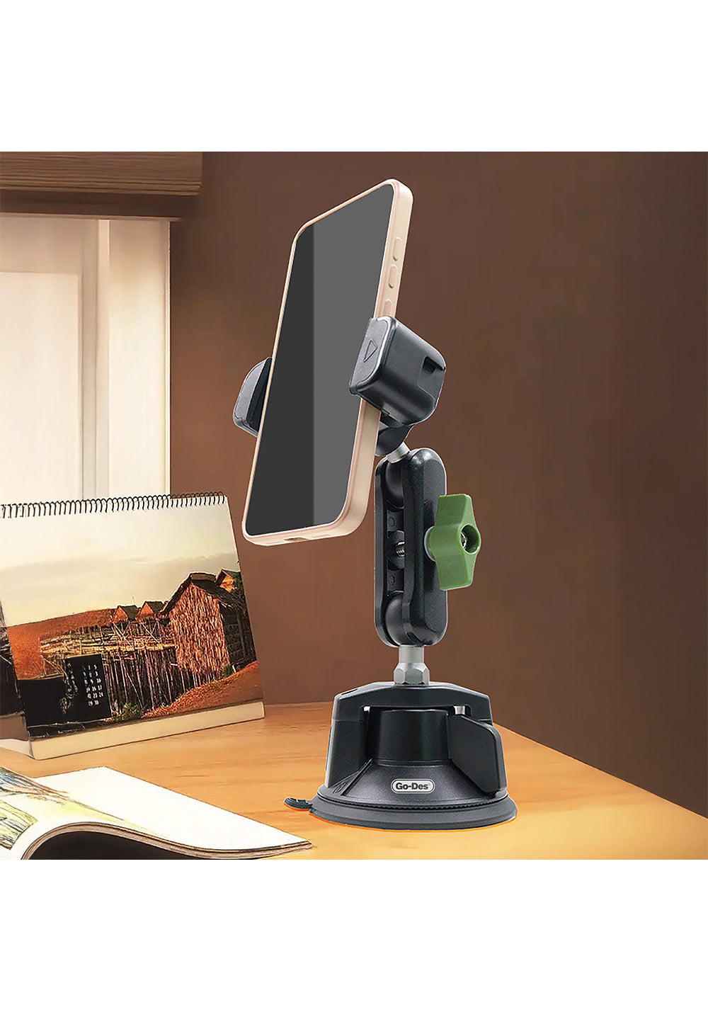 Go Des GD-HD362 360 Derece Dönebilen Vakumlu Tasarım Araç İçi Telefon Tutucu