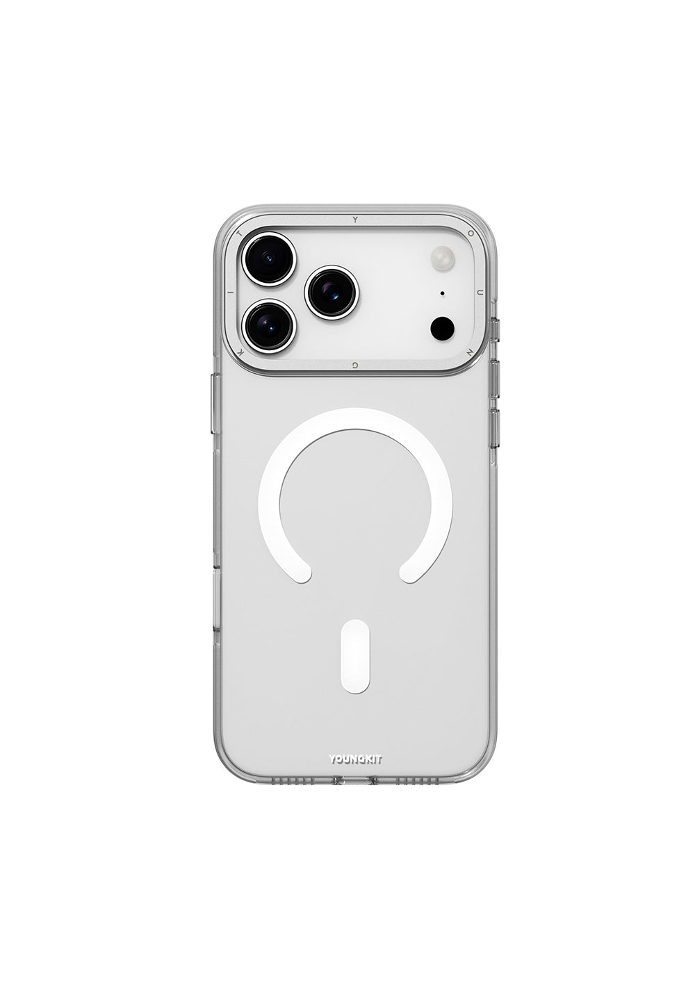 Apple iPhone 17 Pro Kılıf Manyetik Şarj Uyumlu Şeffaf Youngkit Crystal Shield Serisi Kapak
