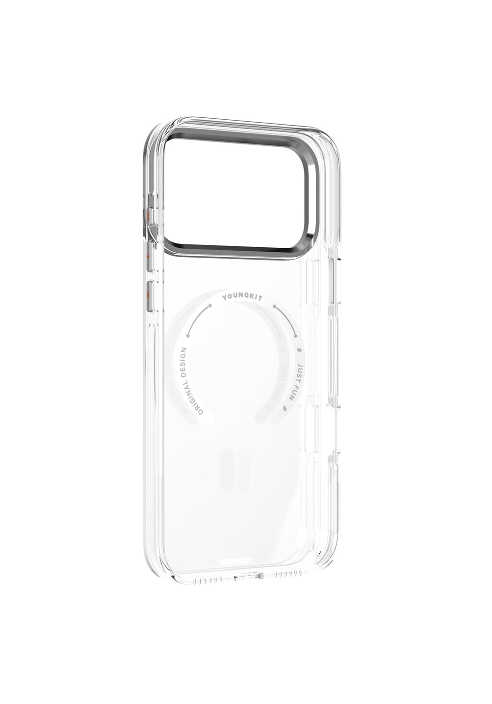 Apple iPhone 17 Pro Kılıf Manyetik Şarj Uyumlu Şeffaf Youngkit Crystal Shield Serisi Kapak