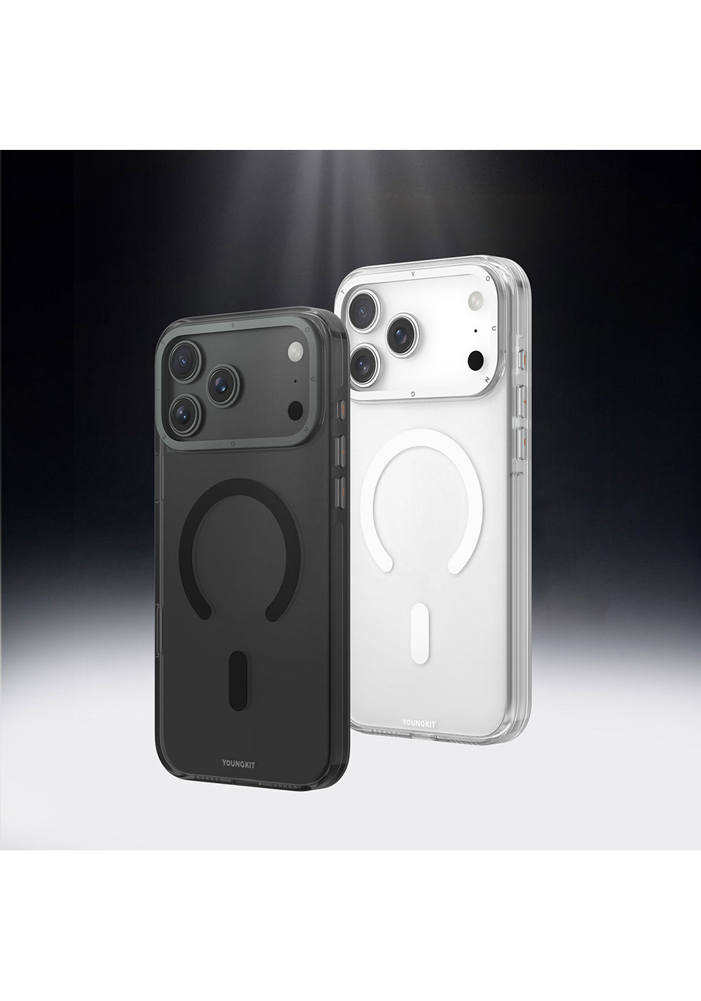 Apple iPhone 17 Pro Kılıf Manyetik Şarj Uyumlu Şeffaf Youngkit Crystal Shield Serisi Kapak