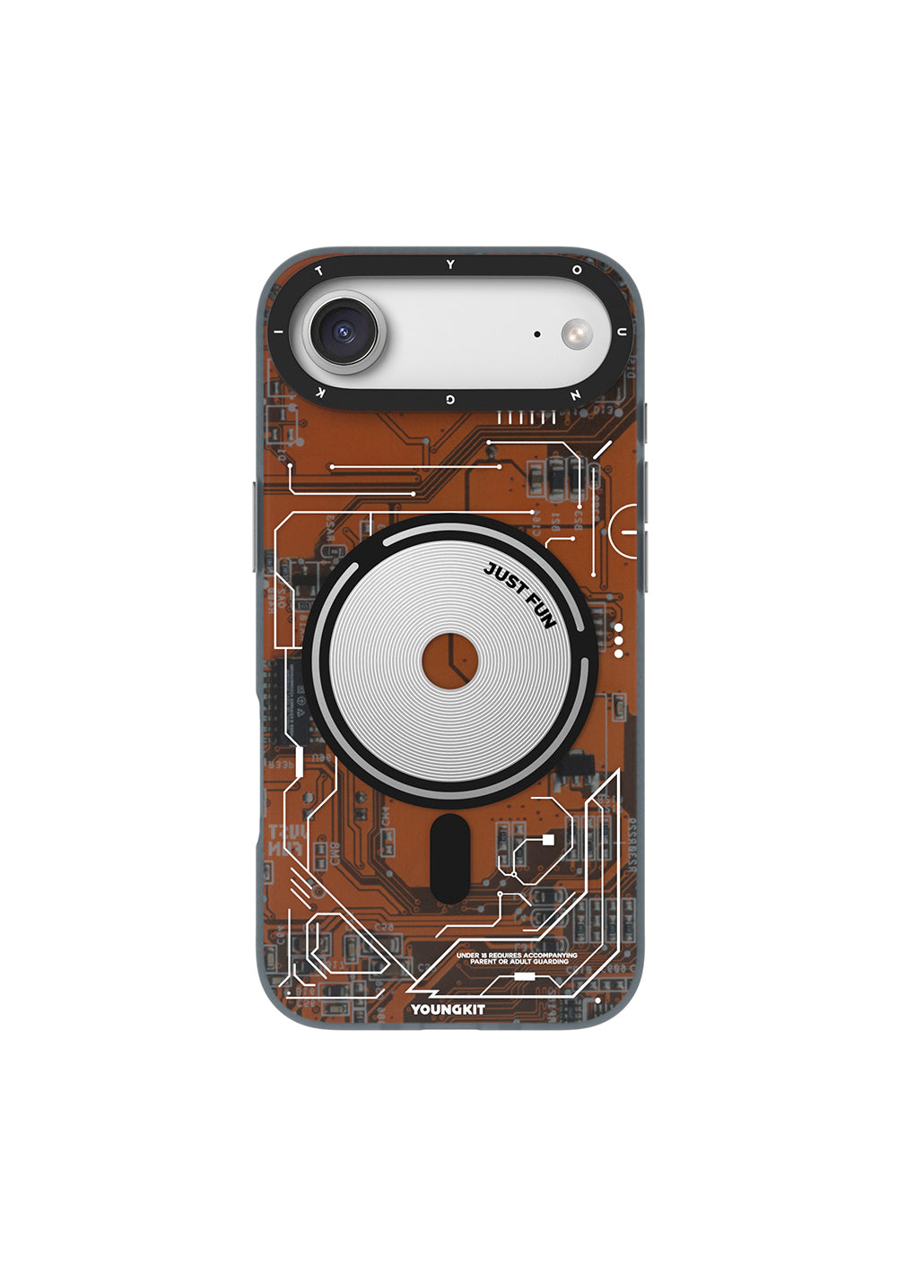 Apple iPhone 17 Air Kılıf Manyetik Şarj Uyumlu Kamera Denetim Butonlu Youngkit Technology Serisi Kapak