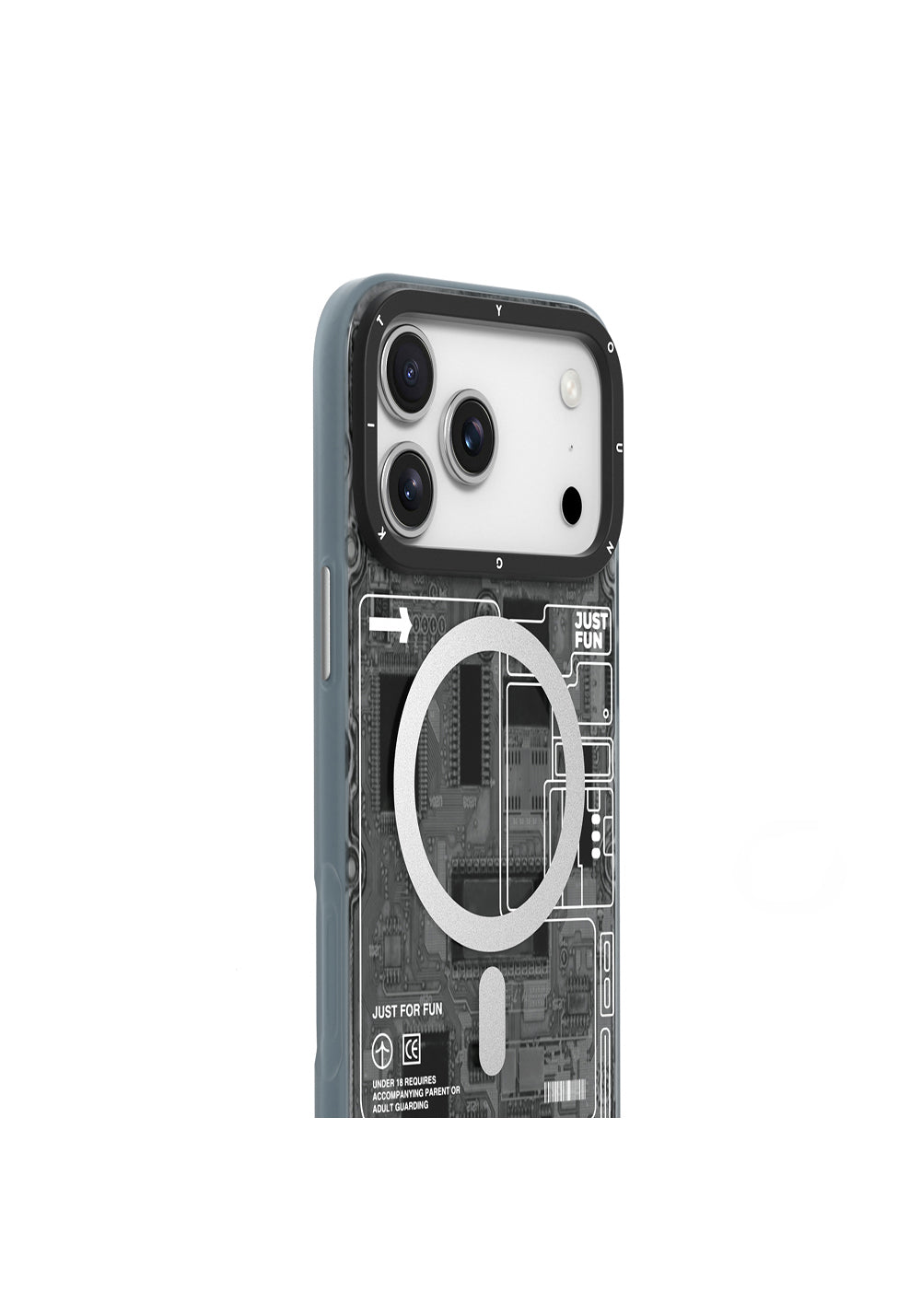 Apple iPhone 17 Pro Max Kılıf Manyetik Şarj Uyumlu Kamera Denetim Butonlu Youngkit Technology Serisi Kapak