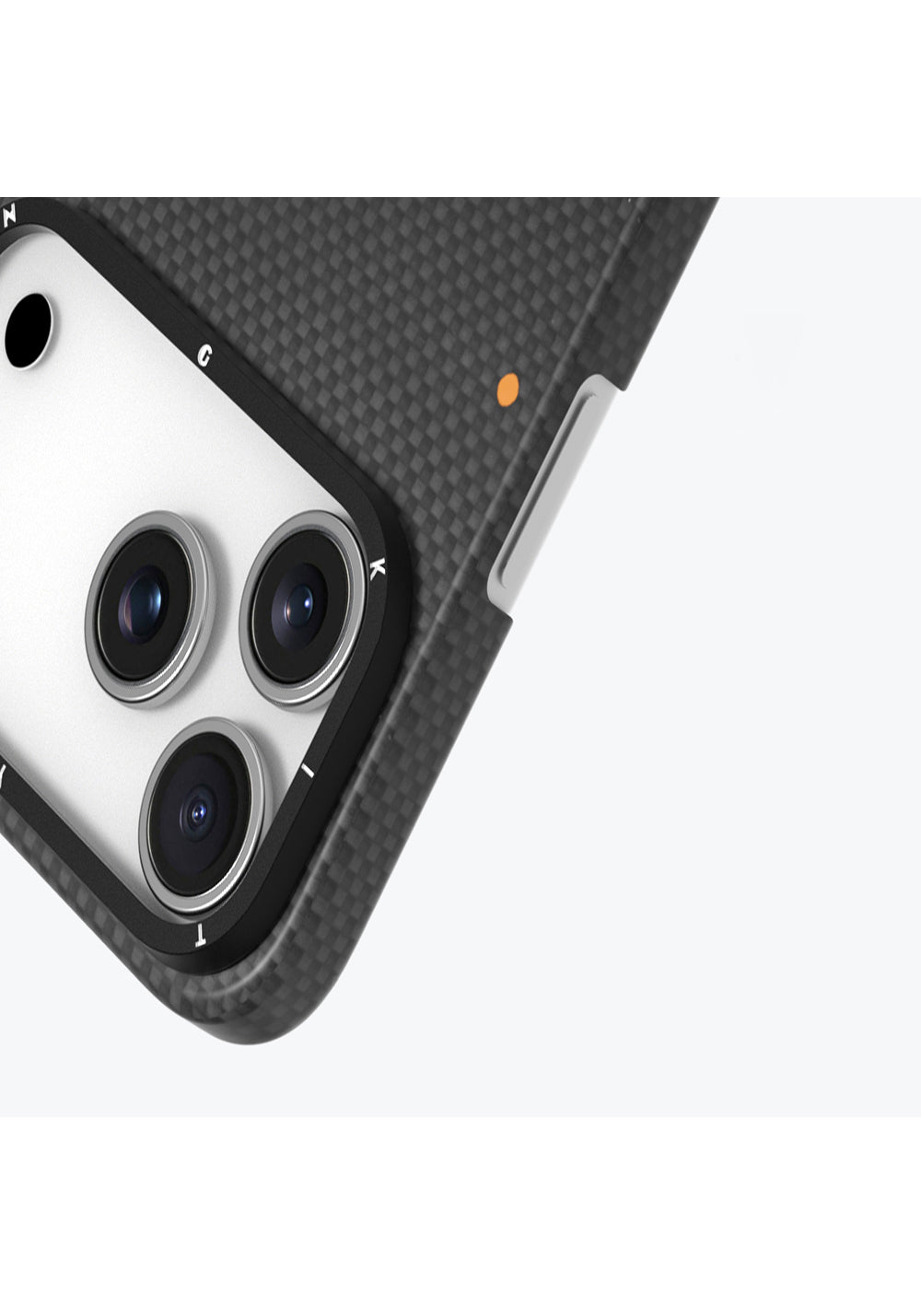 Apple iPhone 17 Pro Max Kılıf Manyetik Şarj Uyumlu Aramid Fiber Youngkit 1500D Extreme Wing Titanyum-Gold Serisi Kapak