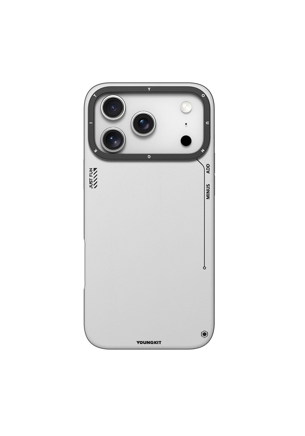 Apple iPhone 17 Pro Kılıf Manyetik Şarj Uyumlu Basit Mat Deri Desenli Youngkit Tech Fashion Serisi Kapak