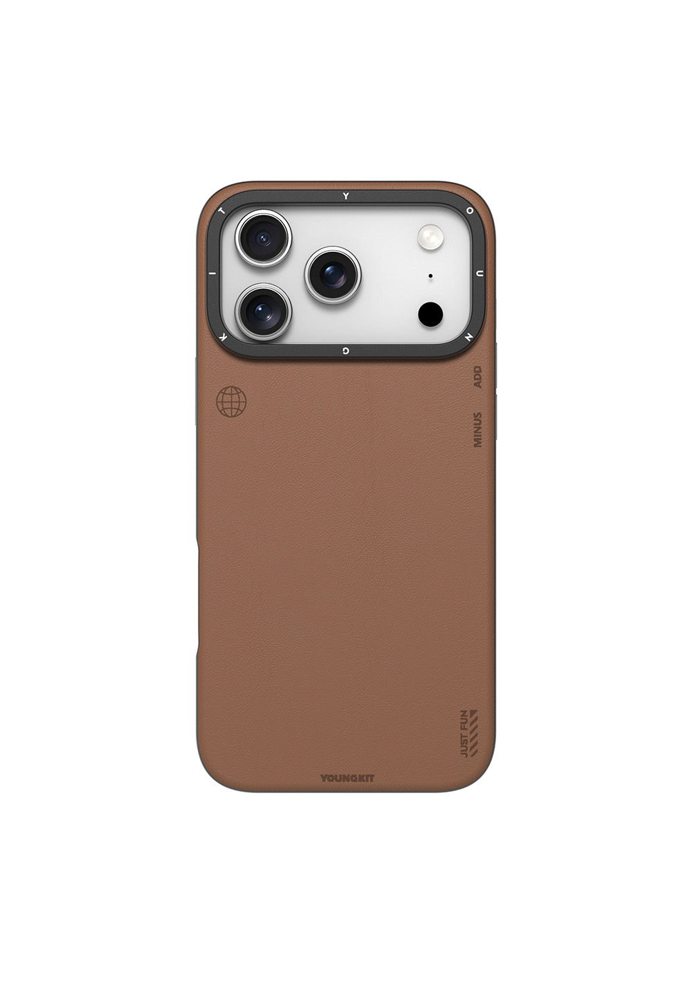 Apple iPhone 17 Pro Kılıf Manyetik Şarj Uyumlu Basit Mat Deri Desenli Youngkit Tech Fashion Serisi Kapak
