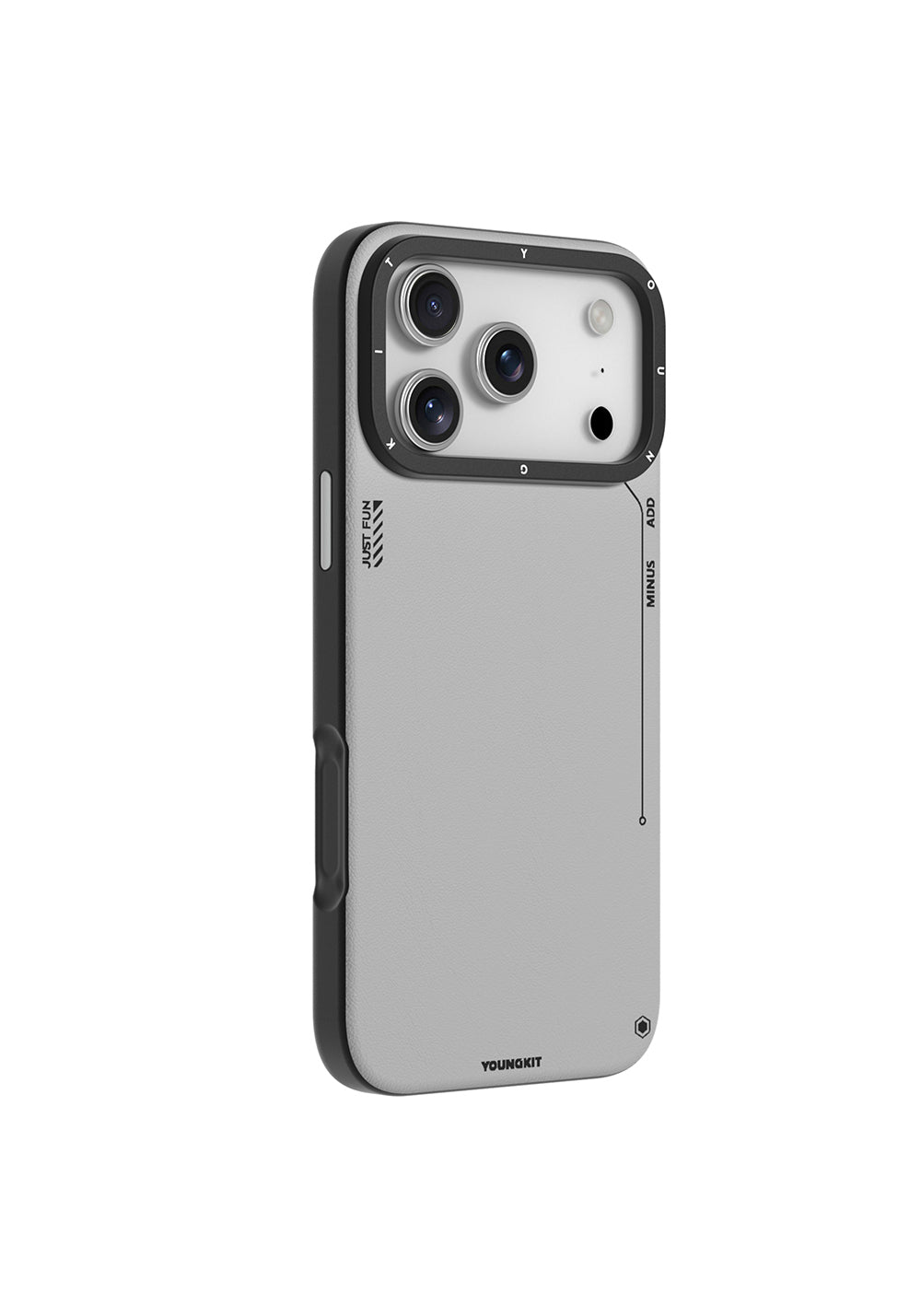 Apple iPhone 17 Pro Kılıf Manyetik Şarj Uyumlu Basit Mat Deri Desenli Youngkit Tech Fashion Serisi Kapak