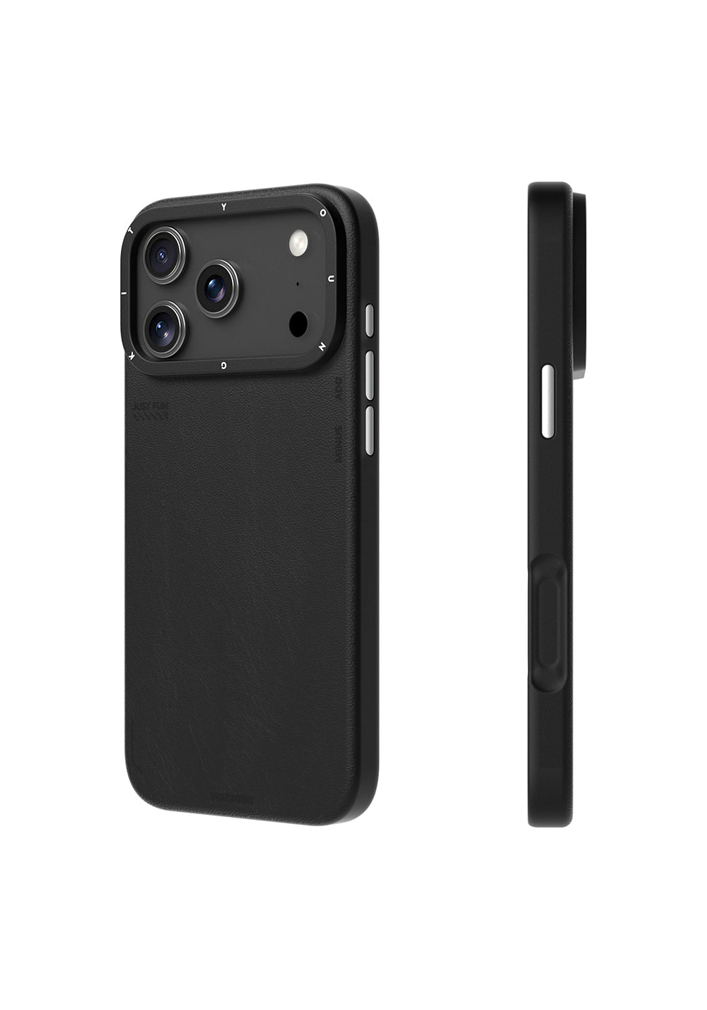 Apple iPhone 17 Pro Kılıf Manyetik Şarj Uyumlu Basit Mat Deri Desenli Youngkit Tech Fashion Serisi Kapak