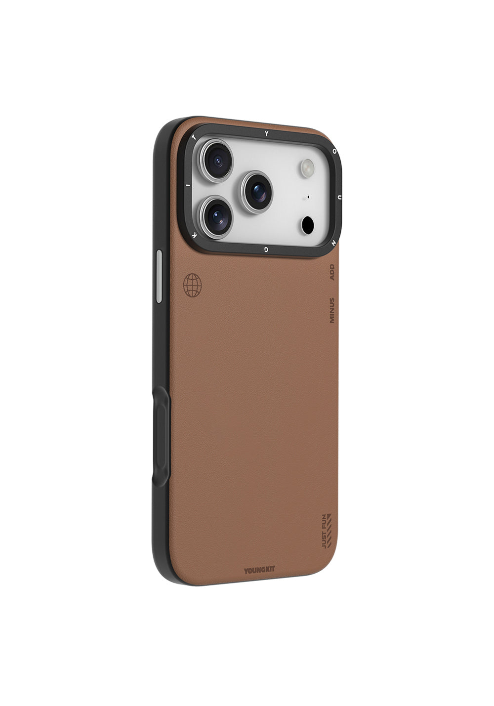 Apple iPhone 17 Pro Max Kılıf Manyetik Şarj Uyumlu Basit Mat Deri Desenli Youngkit Tech Fashion Serisi Kapak