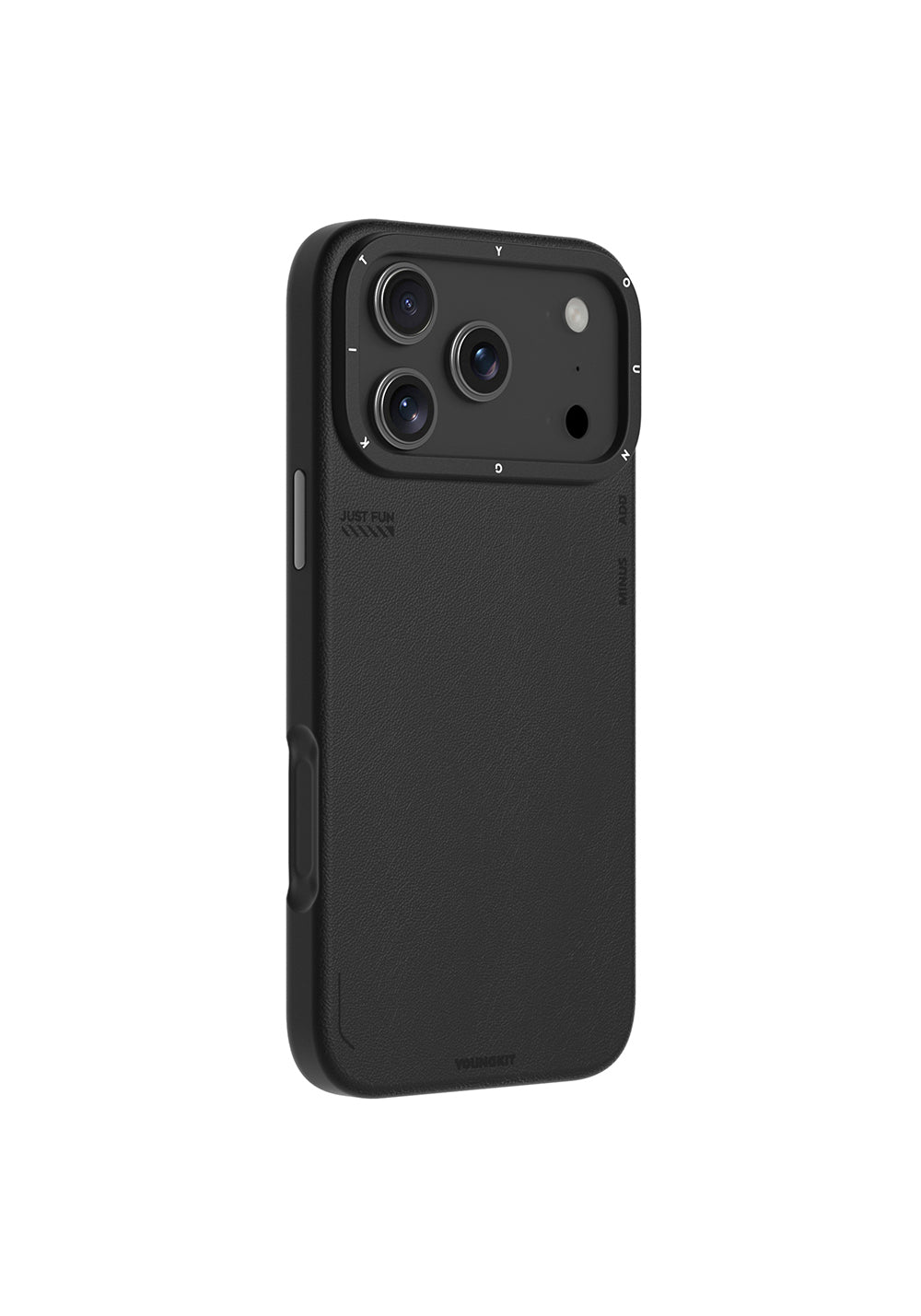 Apple iPhone 17 Pro Max Kılıf Manyetik Şarj Uyumlu Basit Mat Deri Desenli Youngkit Tech Fashion Serisi Kapak
