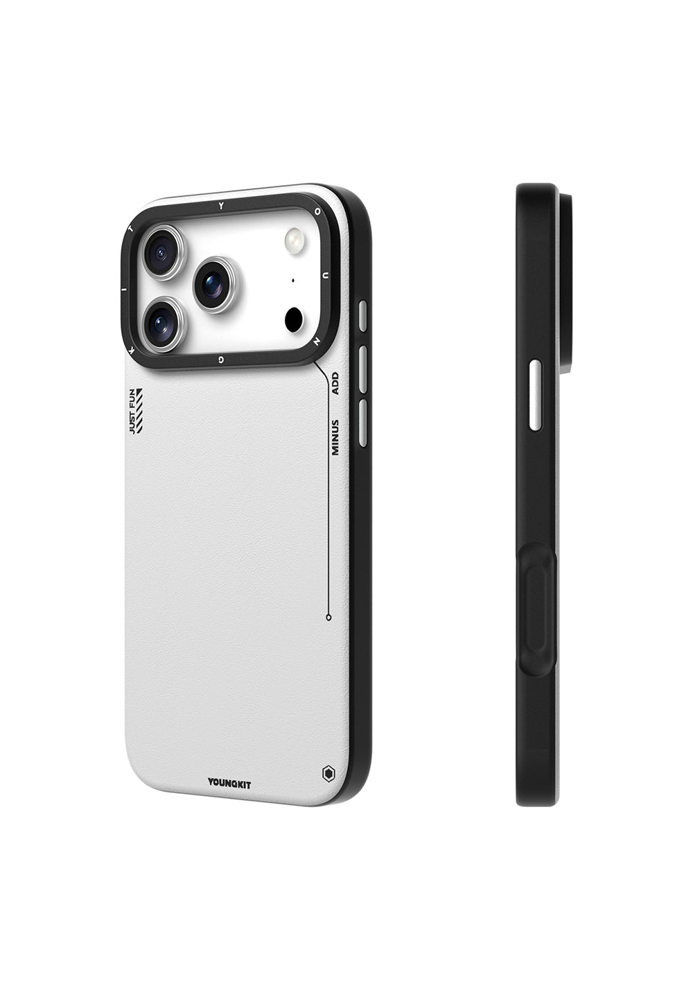 Apple iPhone 17 Pro Max Kılıf Manyetik Şarj Uyumlu Basit Mat Deri Desenli Youngkit Tech Fashion Serisi Kapak