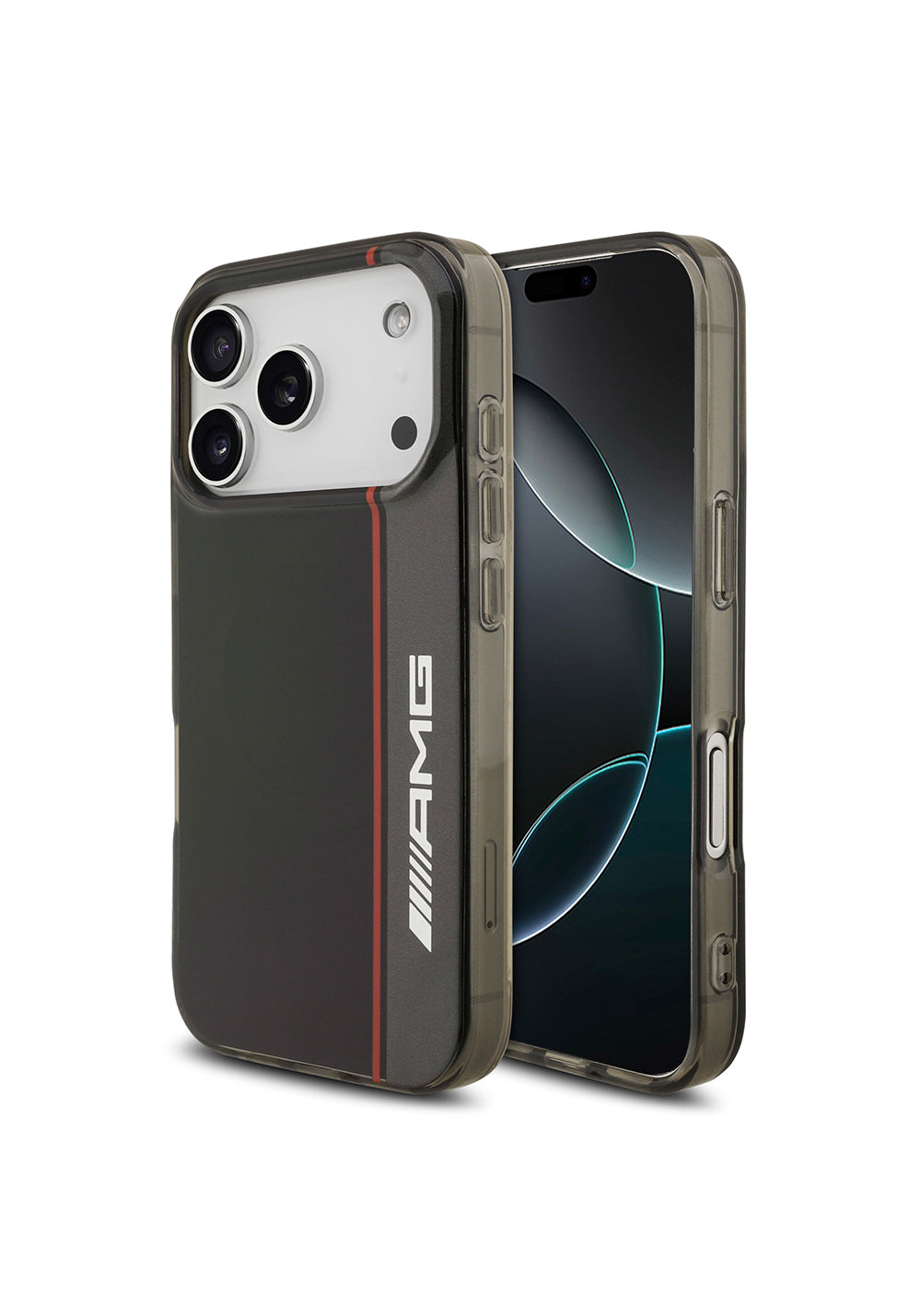 Apple iPhone 17 Pro Max Kılıf AMG Orijinal Lisanslı Manyetik Şarj Uyumlu IML Baskı Logolu Çift Katmanlı Bow Lines Kapak