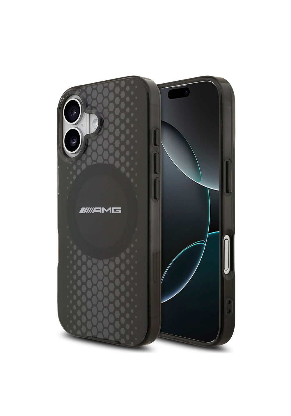 Apple iPhone 17 Kılıf AMG Orijinal Lisanslı Çift Katmanlı Büyük Logolu Petek Desenli Kapak