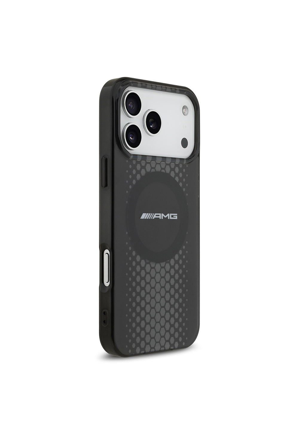 Apple iPhone 17 Pro Max Kılıf AMG Orijinal Lisanslı Çift Katmanlı Büyük Logolu Petek Desenli Kapak
