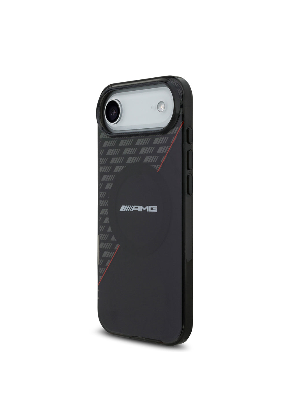 Apple iPhone 17 Air Kılıf AMG Orijinal Lisanslı Manyetik Şarj Uyumlu Çift Katmanlı Kırmızı Çapraz Çizgili Kapak