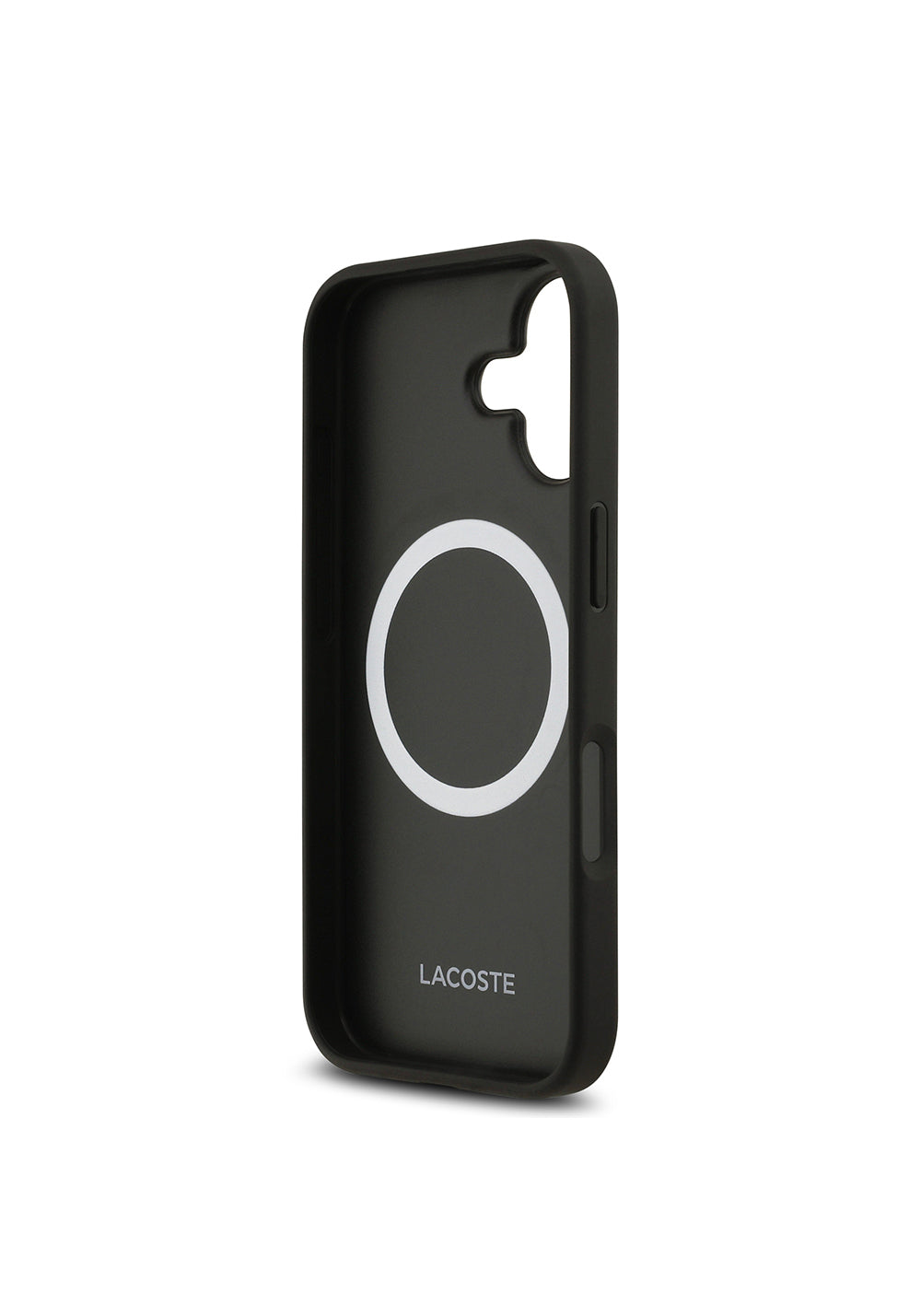 Apple iPhone 17 Kılıf Lacoste Orijinal Lisanslı Manyetik Şarj Uyumlu PU Deri Tasarımlı Kartlıklı Karışık Monogram Desenli Kapak