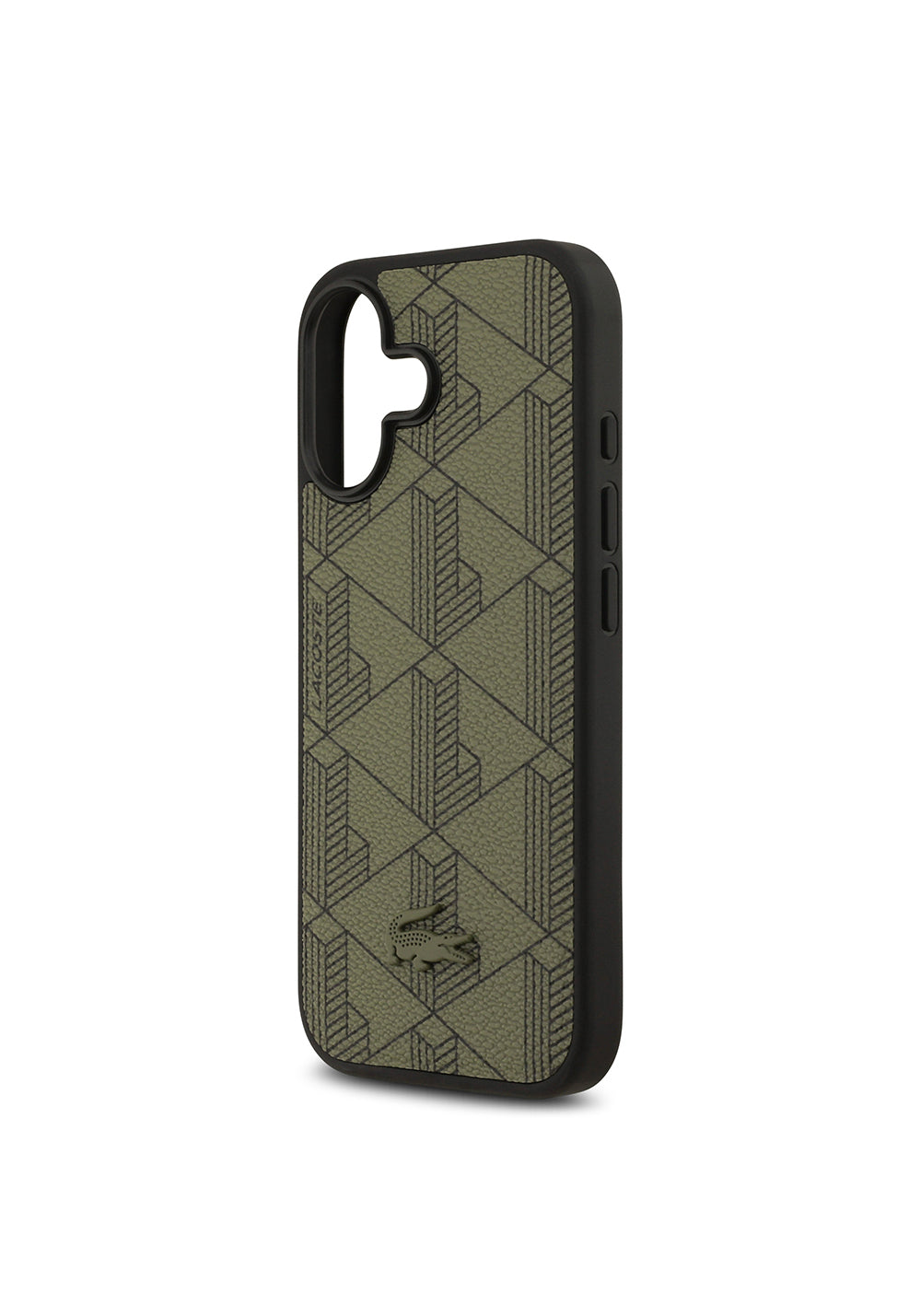 Apple iPhone 17 Kılıf Lacoste Orijinal Lisanslı Manyetik Şarj Uyumlu PU Deri Tasarımlı Kartlıklı Karışık Monogram Desenli Kapak