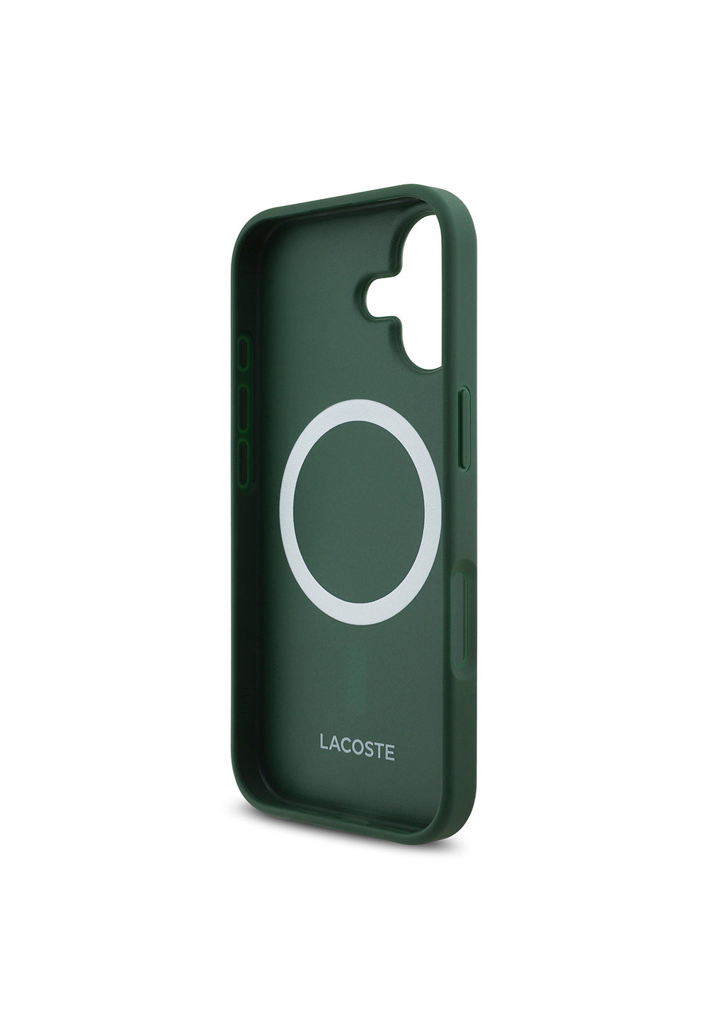 Apple iPhone 17 Kılıf Lacoste Orijinal Lisanslı Manyetik Şarj Uyumlu PU Deri Tasarımlı Metal Logolu Kapak