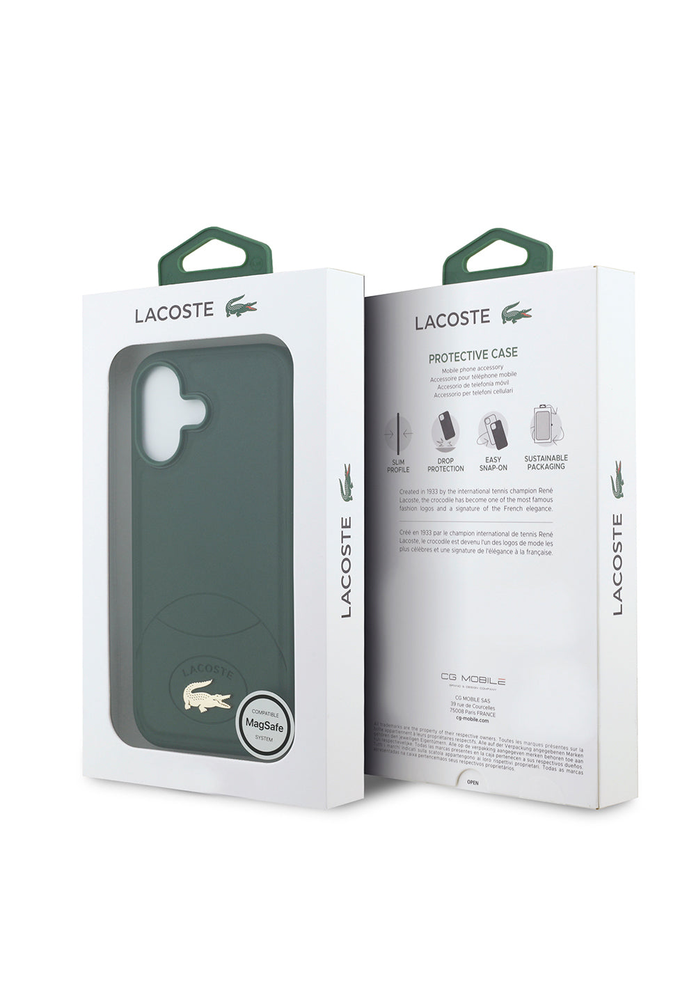 Apple iPhone 17 Kılıf Lacoste Orijinal Lisanslı Manyetik Şarj Uyumlu PU Deri Tasarımlı Metal Logolu Kapak