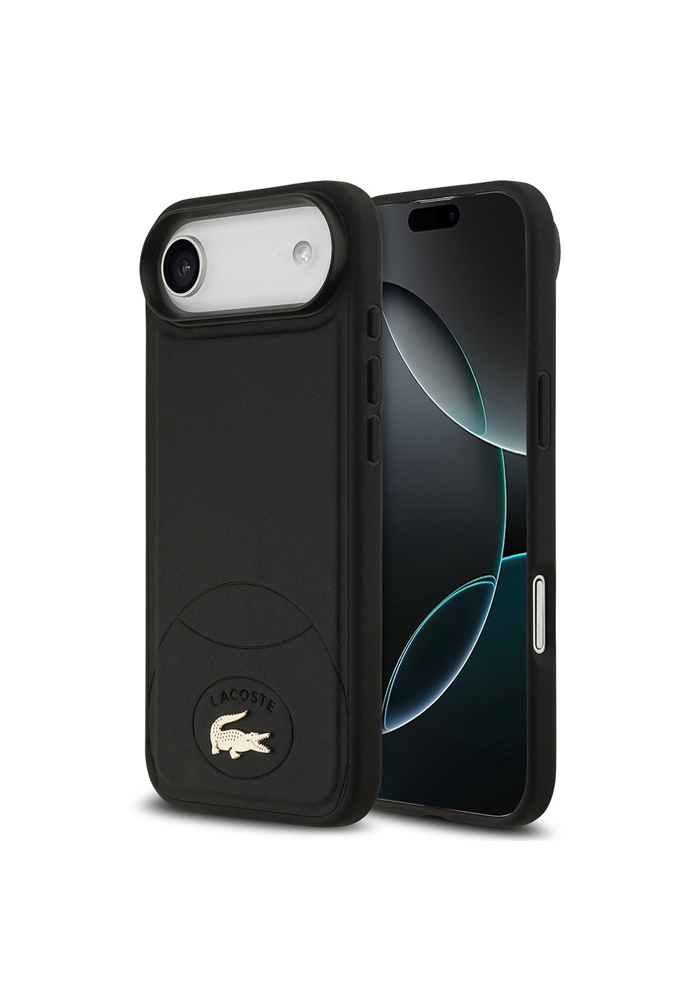 Apple iPhone 17 Air Kılıf Lacoste Orijinal Lisanslı Manyetik Şarj Uyumlu PU Deri Tasarımlı Metal Logolu Kapak