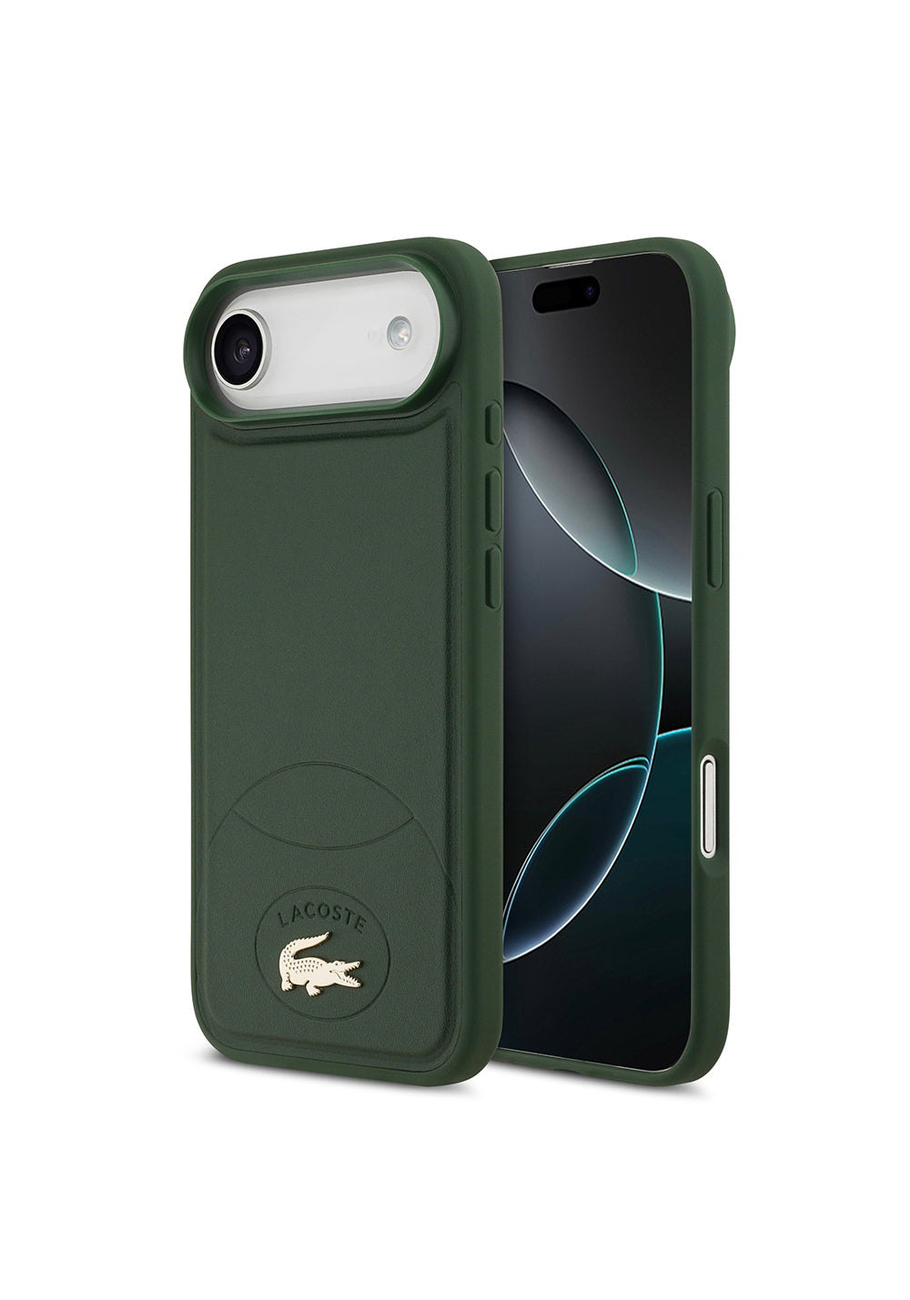 Apple iPhone 17 Air Kılıf Lacoste Orijinal Lisanslı Manyetik Şarj Uyumlu PU Deri Tasarımlı Metal Logolu Kapak
