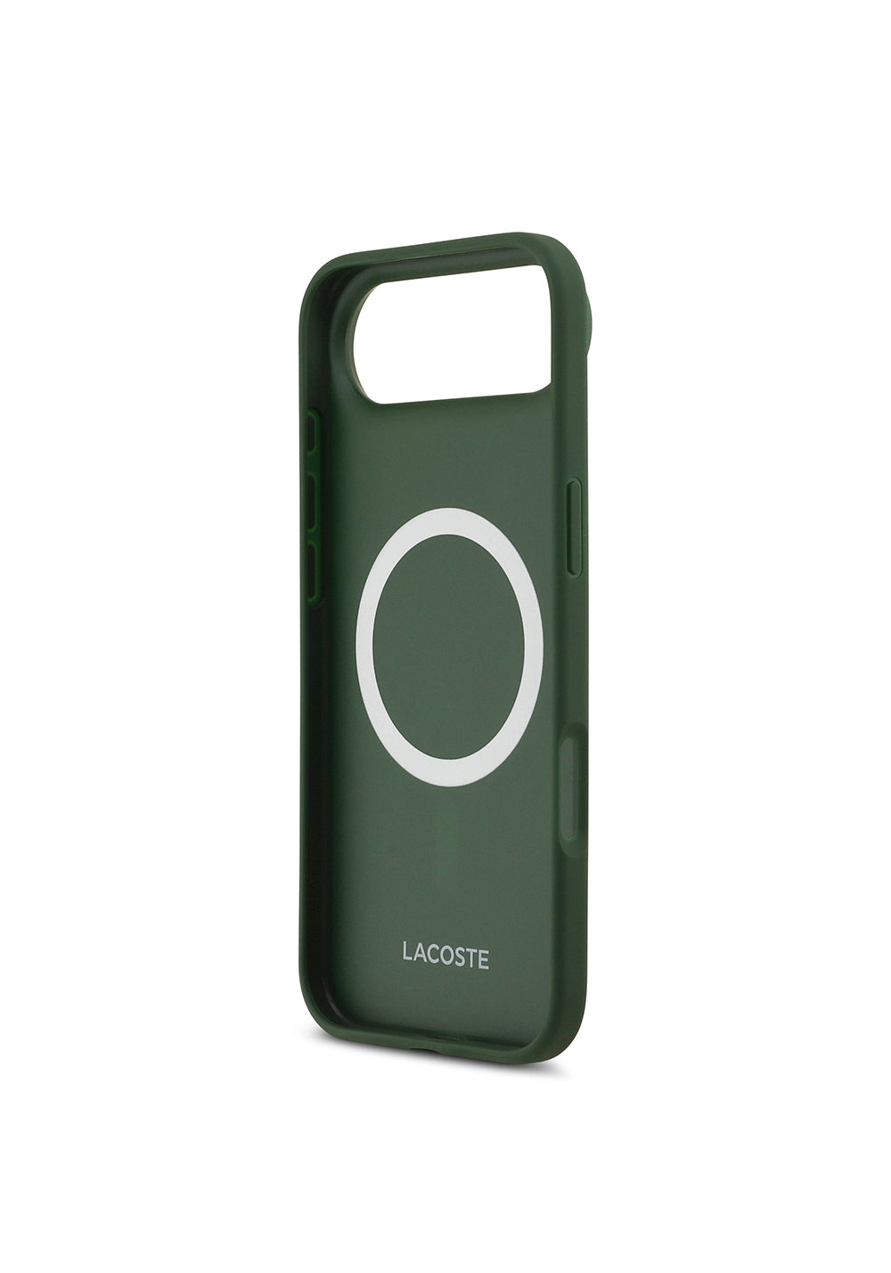 Apple iPhone 17 Air Kılıf Lacoste Orijinal Lisanslı Manyetik Şarj Uyumlu PU Deri Tasarımlı Metal Logolu Kapak