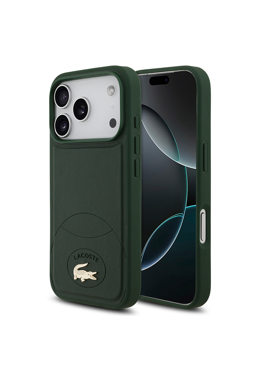 Apple iPhone 17 Pro Kılıf Lacoste Orijinal Lisanslı Manyetik Şarj Uyumlu PU Deri Tasarımlı Metal Logolu Kapak