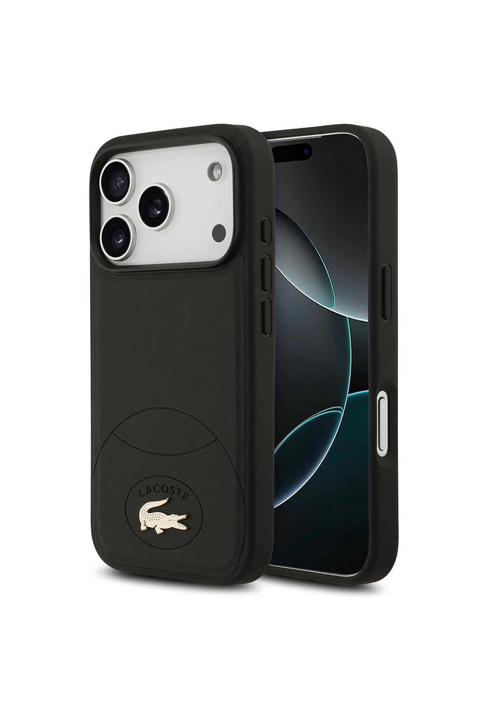 Apple iPhone 17 Pro Kılıf Lacoste Orijinal Lisanslı Manyetik Şarj Uyumlu PU Deri Tasarımlı Metal Logolu Kapak