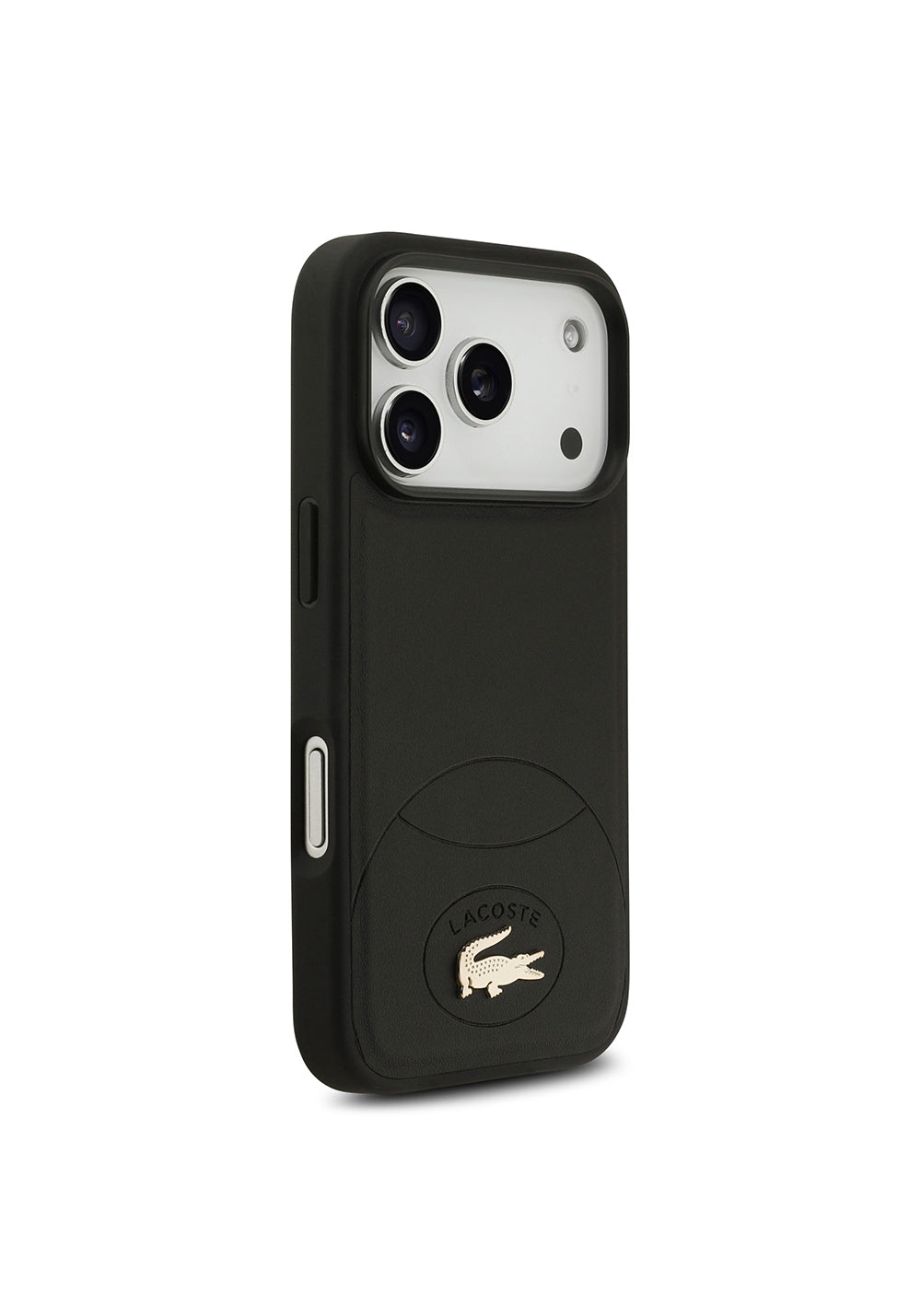 Apple iPhone 17 Pro Kılıf Lacoste Orijinal Lisanslı Manyetik Şarj Uyumlu PU Deri Tasarımlı Metal Logolu Kapak