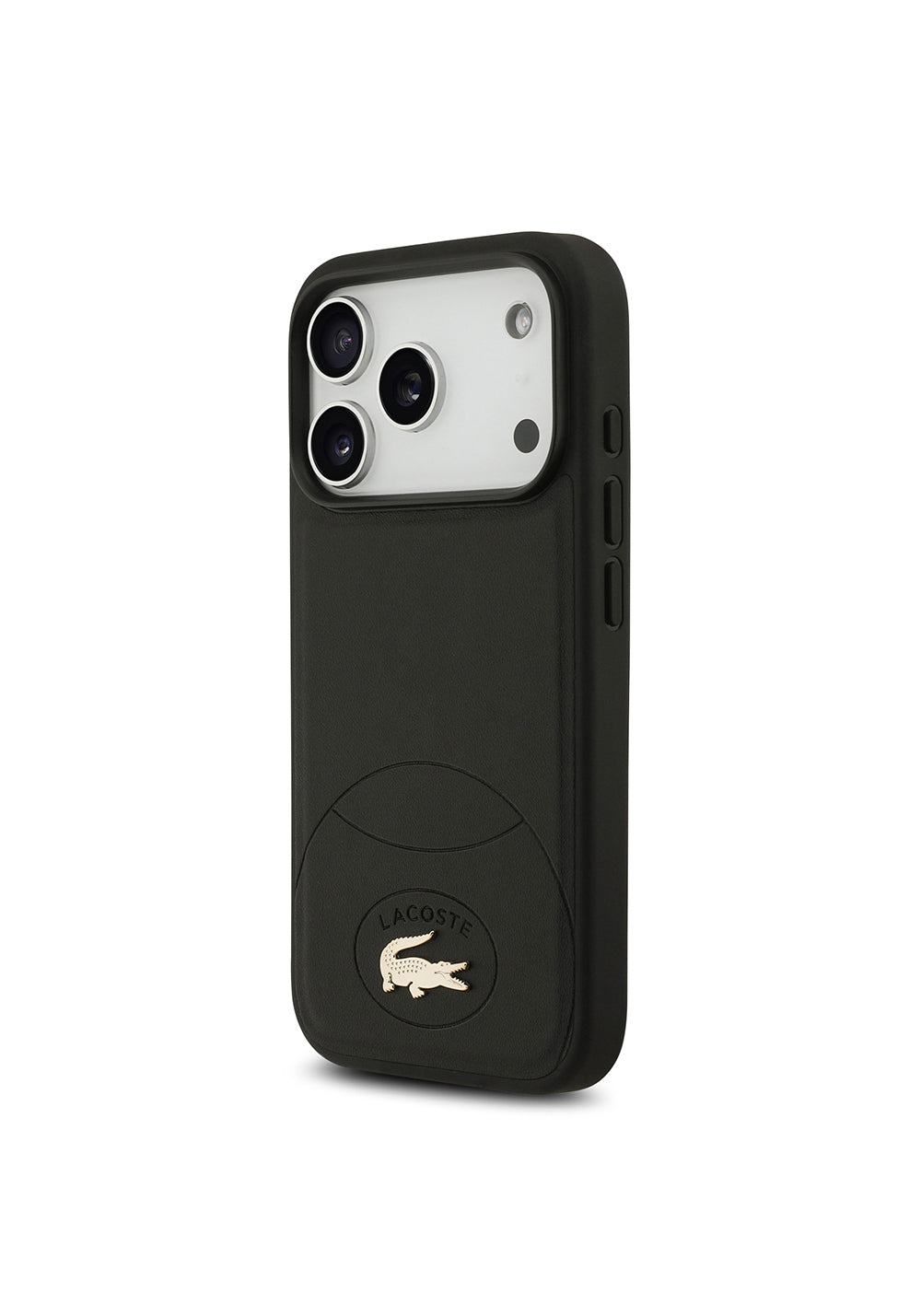 Apple iPhone 17 Pro Kılıf Lacoste Orijinal Lisanslı Manyetik Şarj Uyumlu PU Deri Tasarımlı Metal Logolu Kapak