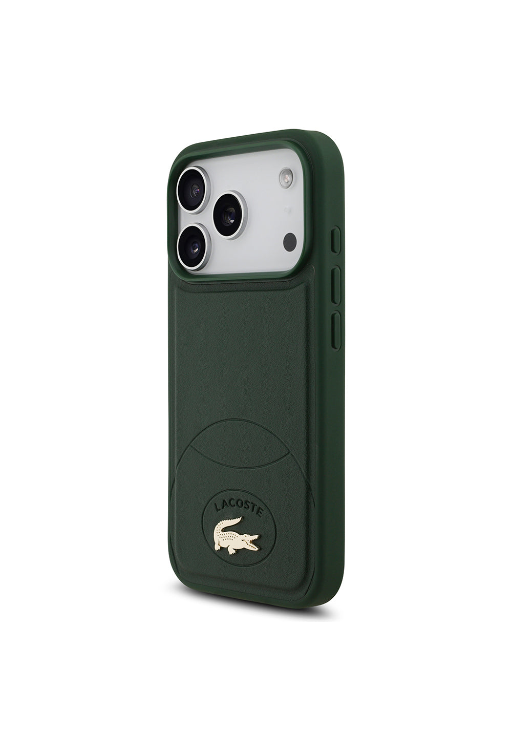 Apple iPhone 17 Pro Kılıf Lacoste Orijinal Lisanslı Manyetik Şarj Uyumlu PU Deri Tasarımlı Metal Logolu Kapak