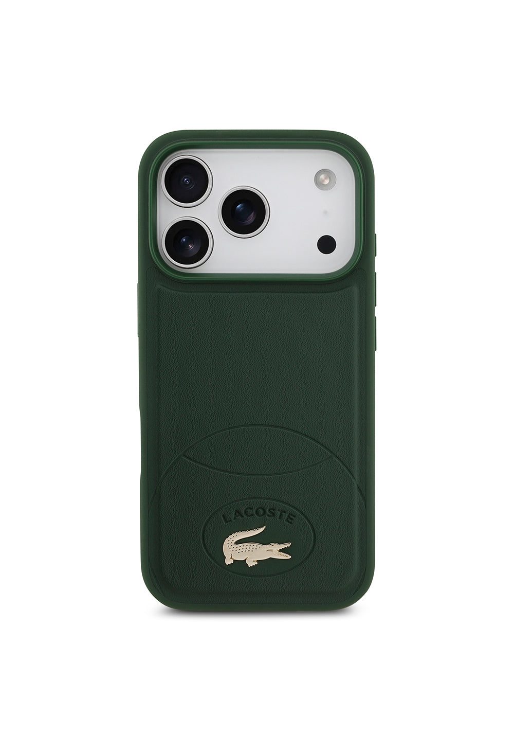 Apple iPhone 17 Pro Kılıf Lacoste Orijinal Lisanslı Manyetik Şarj Uyumlu PU Deri Tasarımlı Metal Logolu Kapak