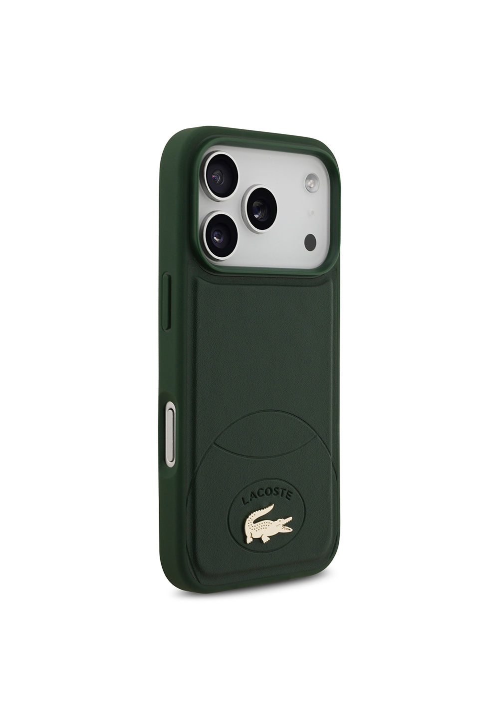 Apple iPhone 17 Pro Kılıf Lacoste Orijinal Lisanslı Manyetik Şarj Uyumlu PU Deri Tasarımlı Metal Logolu Kapak