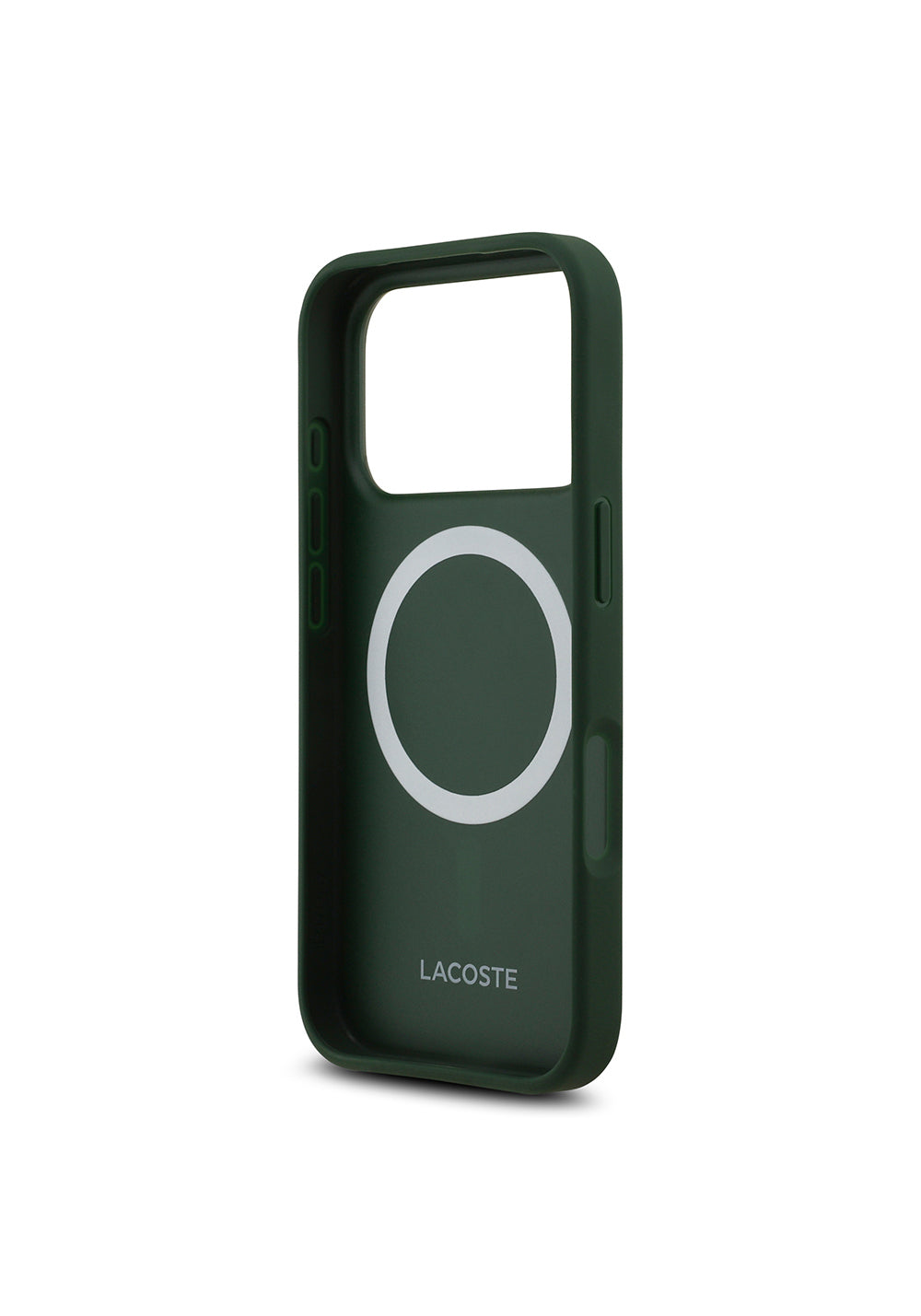 Apple iPhone 17 Pro Kılıf Lacoste Orijinal Lisanslı Manyetik Şarj Uyumlu PU Deri Tasarımlı Metal Logolu Kapak