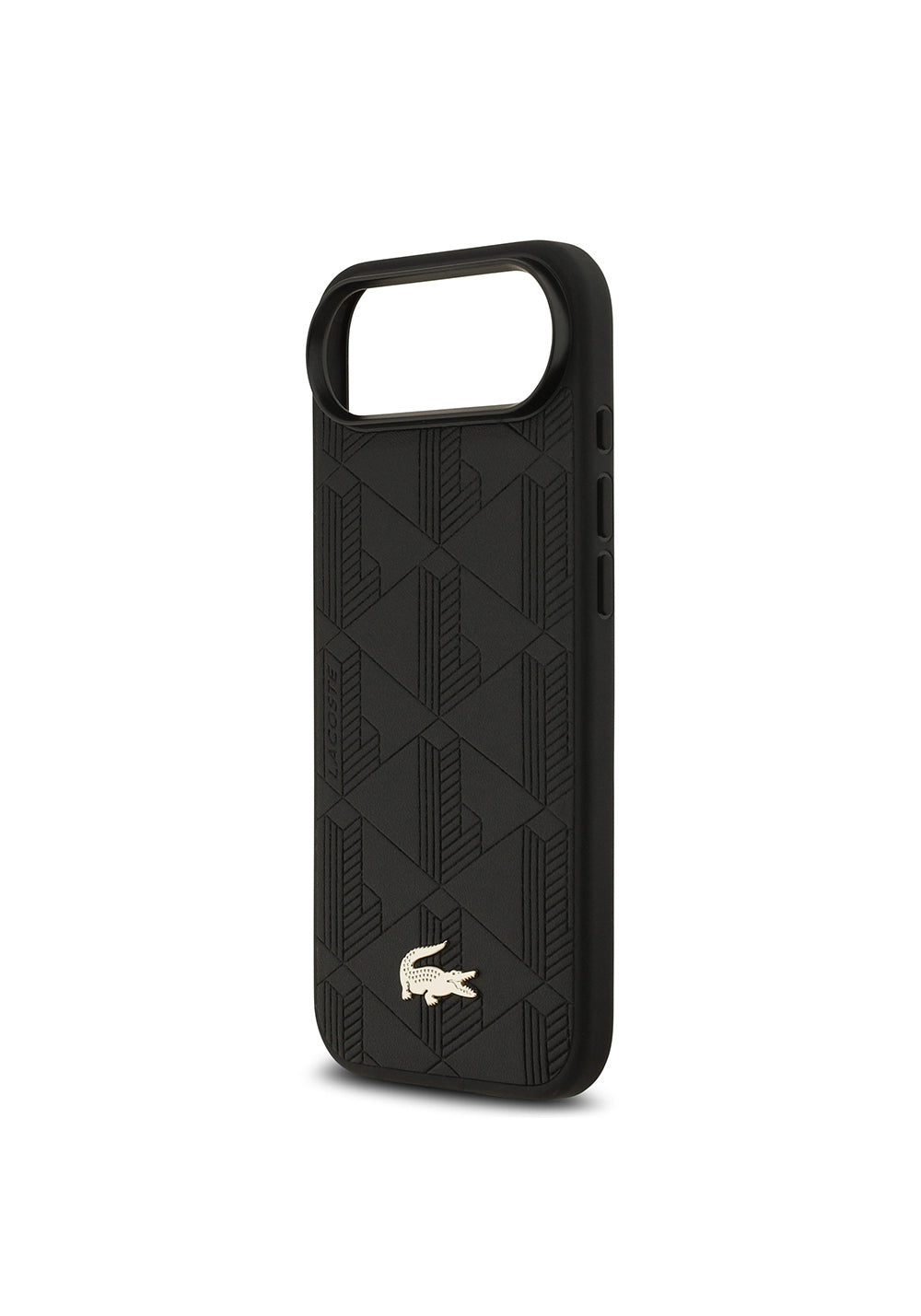 Apple iPhone 17 Air Kılıf Lacoste Orijinal Lisanslı Manyetik Şarj Uyumlu PU Deri Tasarımlı Karışık Monogram Desenli Kapak