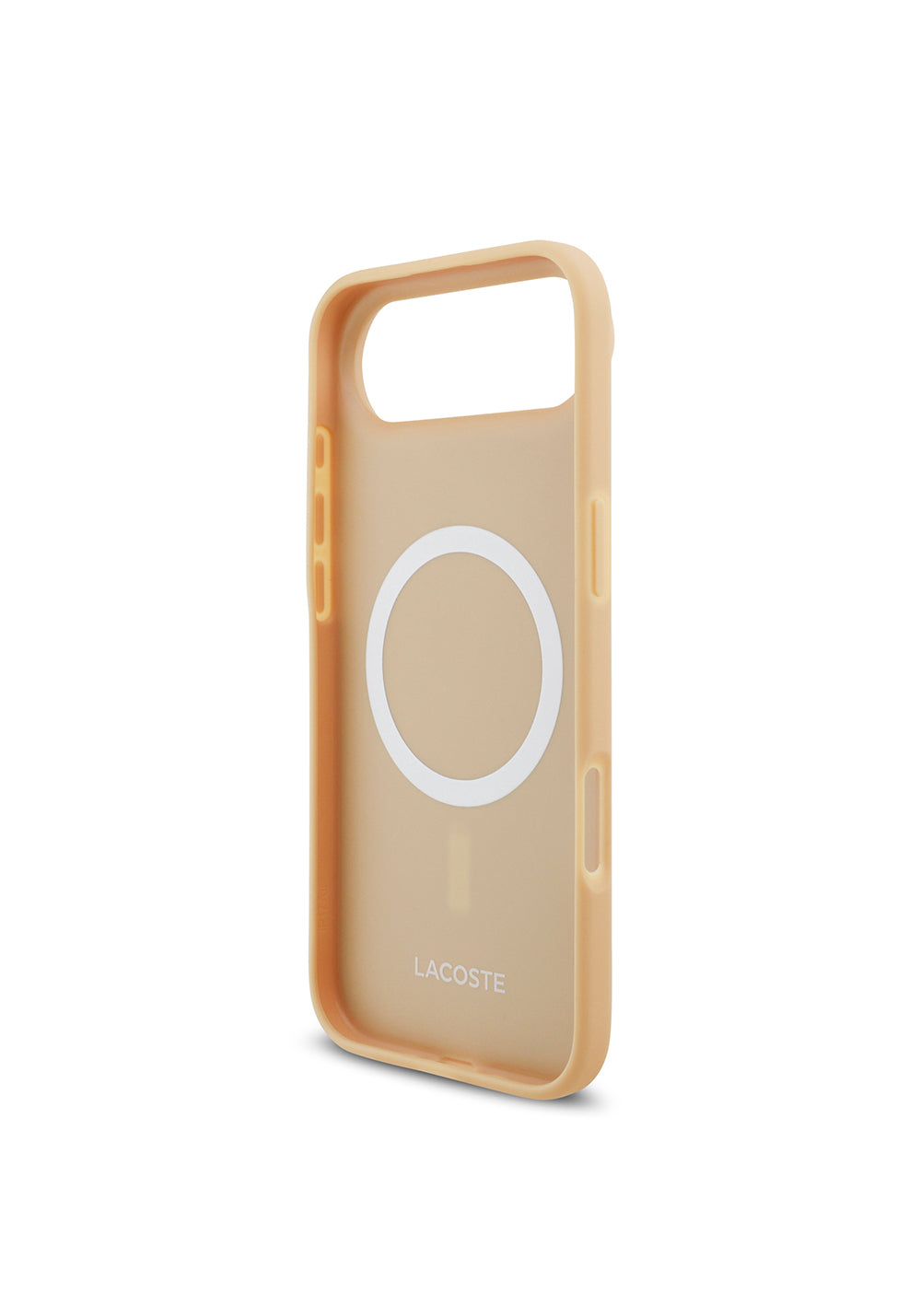 Apple iPhone 17 Air Kılıf Lacoste Orijinal Lisanslı Manyetik Şarj Uyumlu PU Deri Tasarımlı Karışık Monogram Desenli Kapak