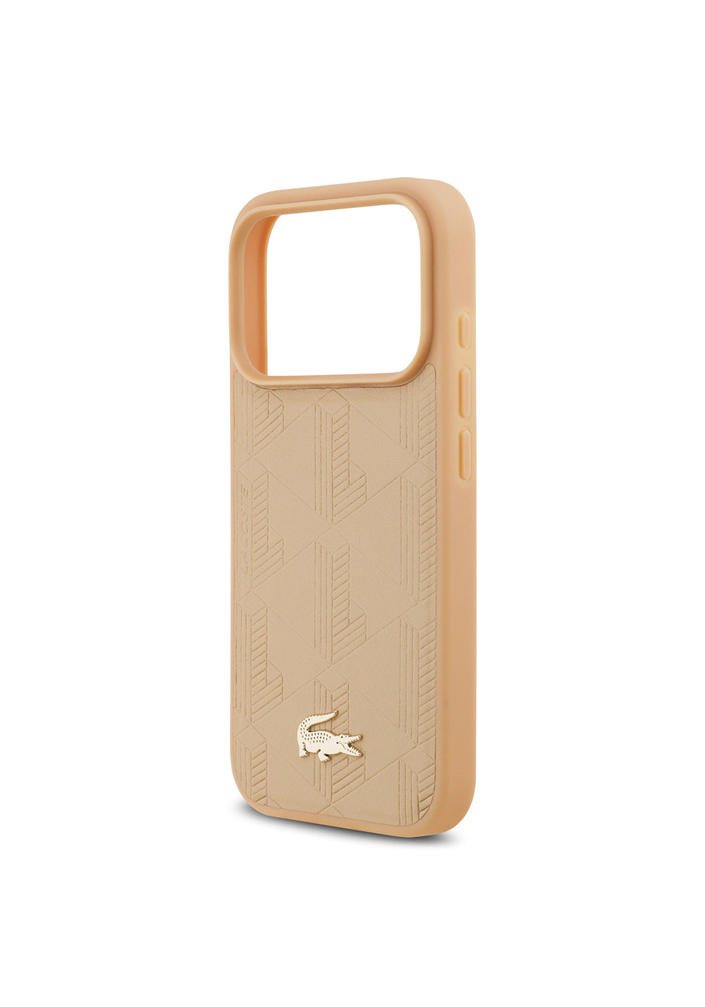 Apple iPhone 17 Pro Kılıf Lacoste Orijinal Lisanslı Manyetik Şarj Uyumlu PU Deri Tasarımlı Karışık Monogram Desenli Kapak