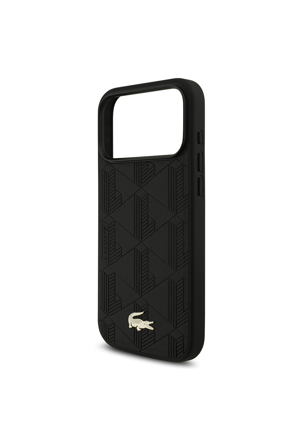 Apple iPhone 17 Pro Max Kılıf Lacoste Orijinal Lisanslı Manyetik Şarj Uyumlu PU Deri Tasarımlı Karışık Monogram Desenli Kapak