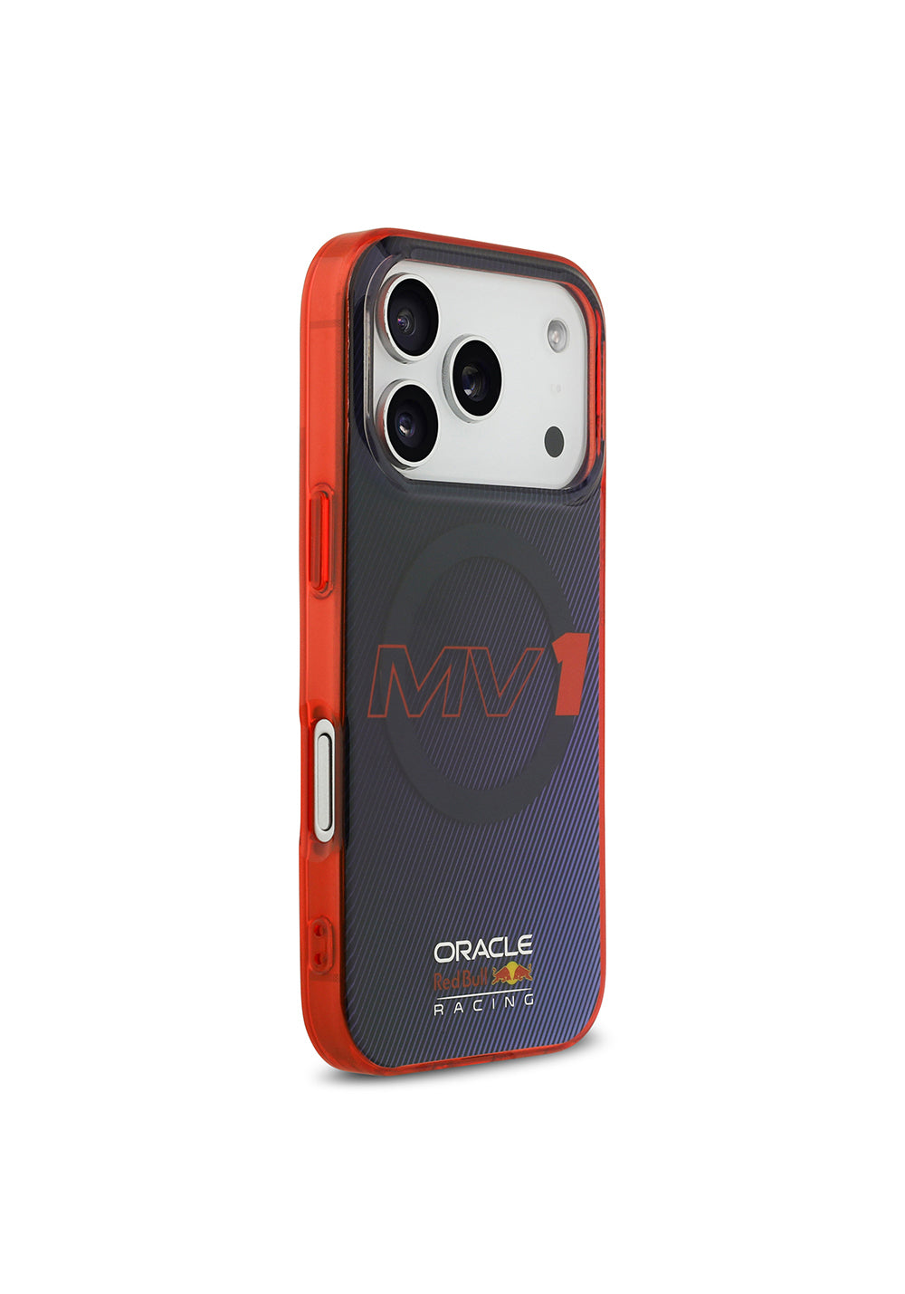 Apple iPhone 17 Pro Kılıf Redbull Orijinal Lisanslı Manyetik Şarj Uyumlu Çift Katmanlı Çizgi Desenli Sert PC MV Kapak