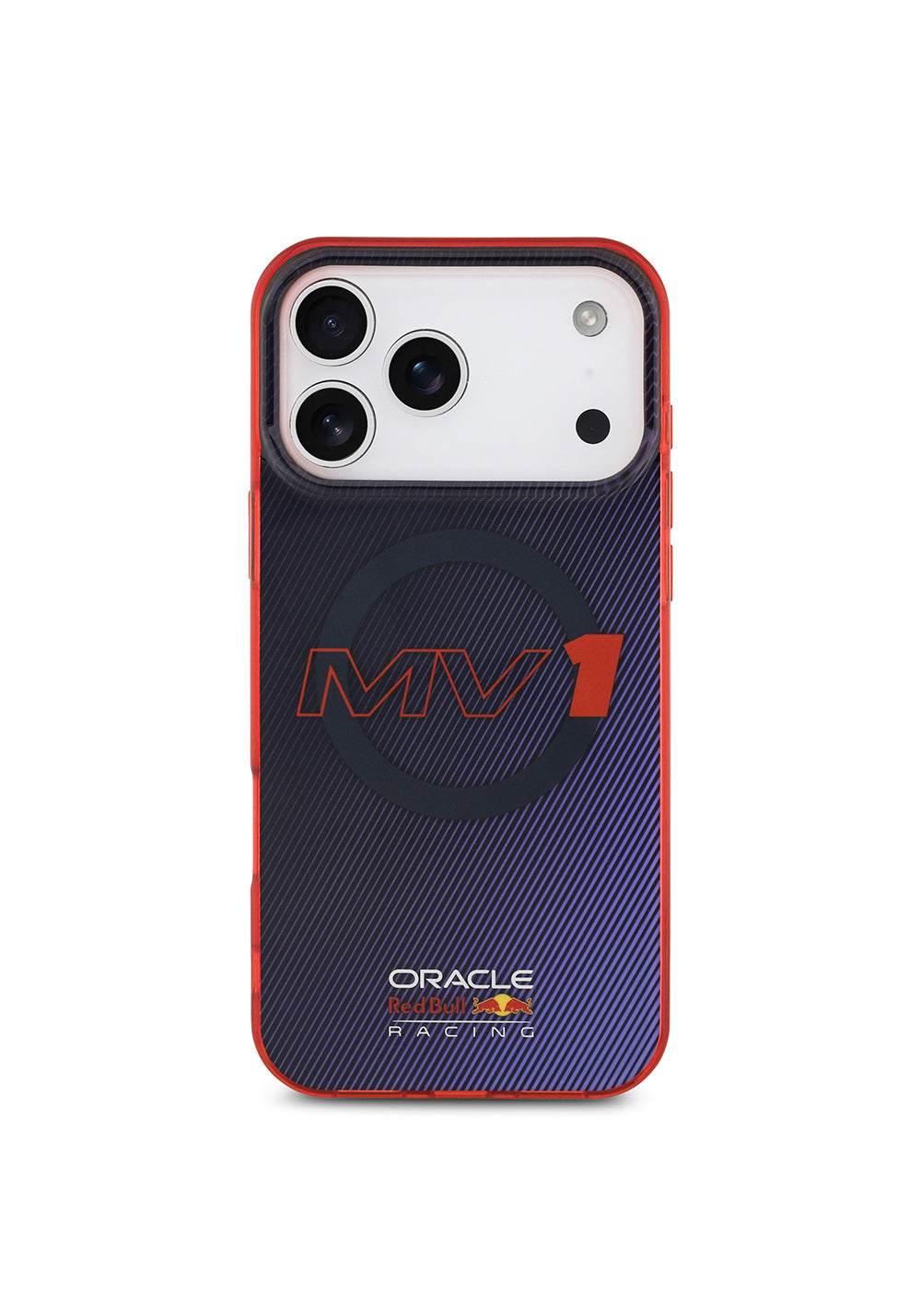 Apple iPhone 17 Pro Max Kılıf Redbull Orijinal Lisanslı Manyetik Şarj Uyumlu Çift Katmanlı Çizgi Desenli Sert PC MV Kapak