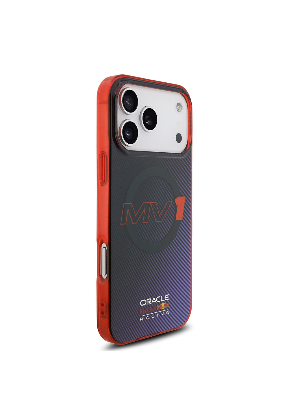Apple iPhone 17 Pro Max Kılıf Redbull Orijinal Lisanslı Manyetik Şarj Uyumlu Çift Katmanlı Çizgi Desenli Sert PC MV Kapak