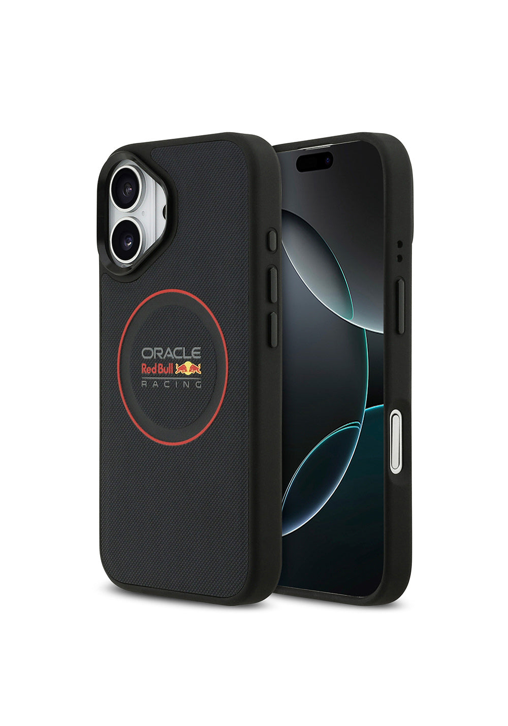 Apple iPhone 17 Kılıf Redbull Orijinal Lisanslı Manyetik Şarj Uyumlu Kırmızı Halka ve Logo Kabartmalı PU Deri Kapak