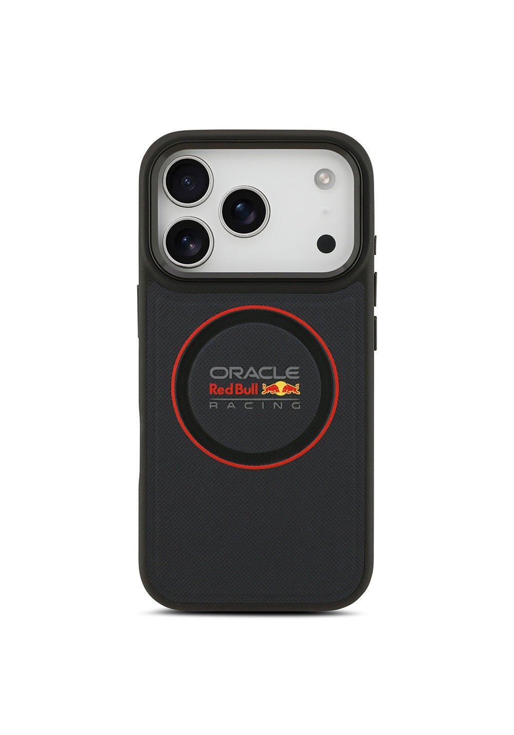Apple iPhone 17 Pro Kılıf Redbull Orijinal Lisanslı Manyetik Şarj Uyumlu Kırmızı Halka ve Logo Kabartmalı PU Deri Kapak