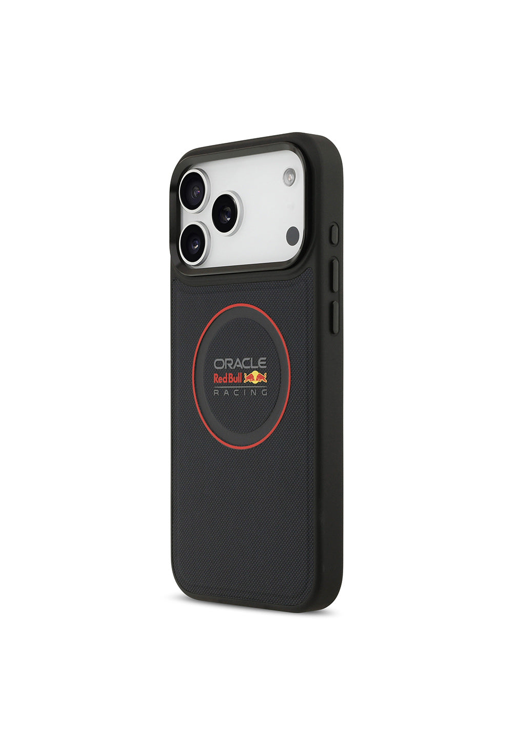 Apple iPhone 17 Pro Max Kılıf Redbull Orijinal Lisanslı Manyetik Şarj Uyumlu Kırmızı Halka ve Logo Kabartmalı PU Deri Kapak